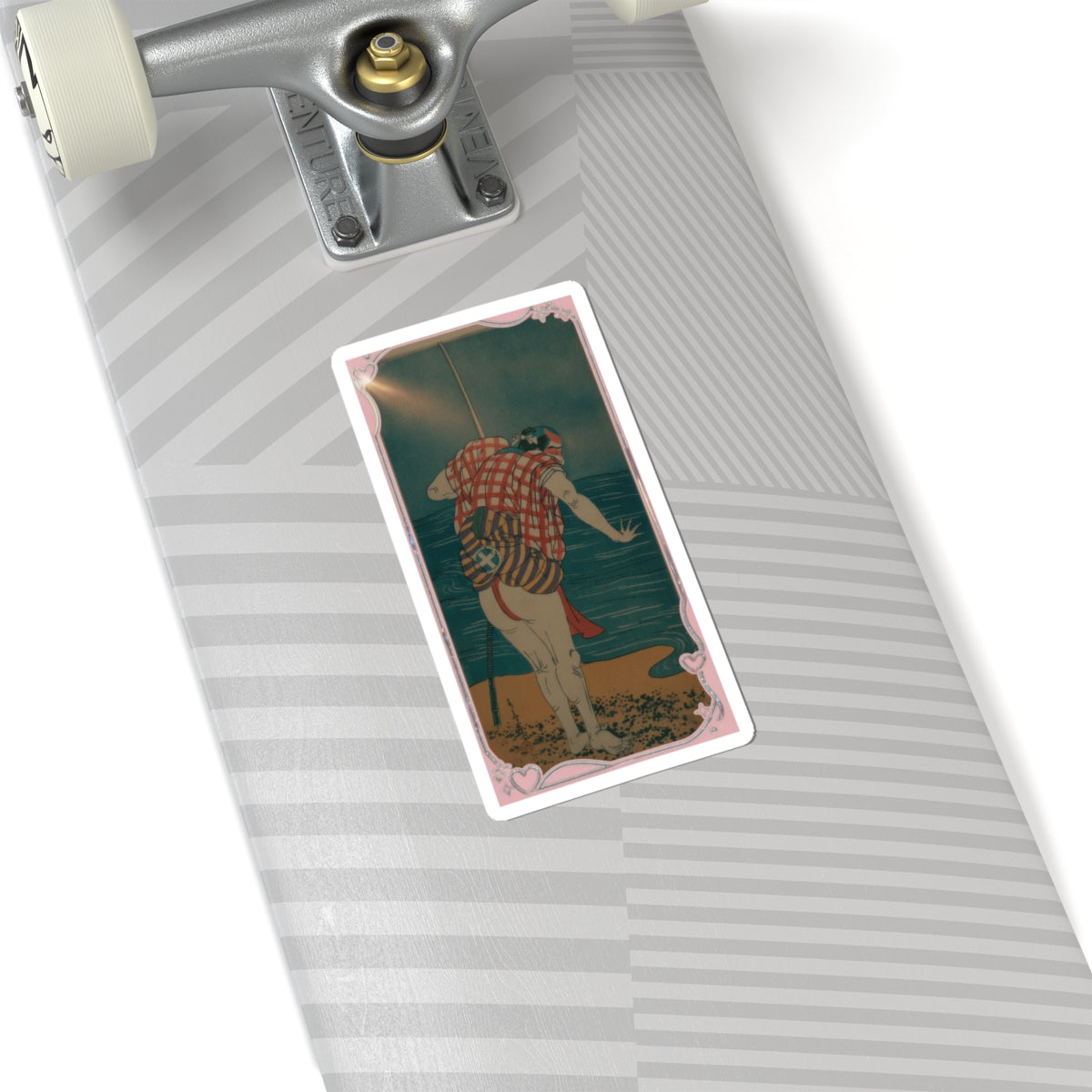 Cinematic — The Actor Otani Hiroemon Iii As Man Ready To Wade Into The Sea With A Drawn Swor — Kiss-Cut Sticker