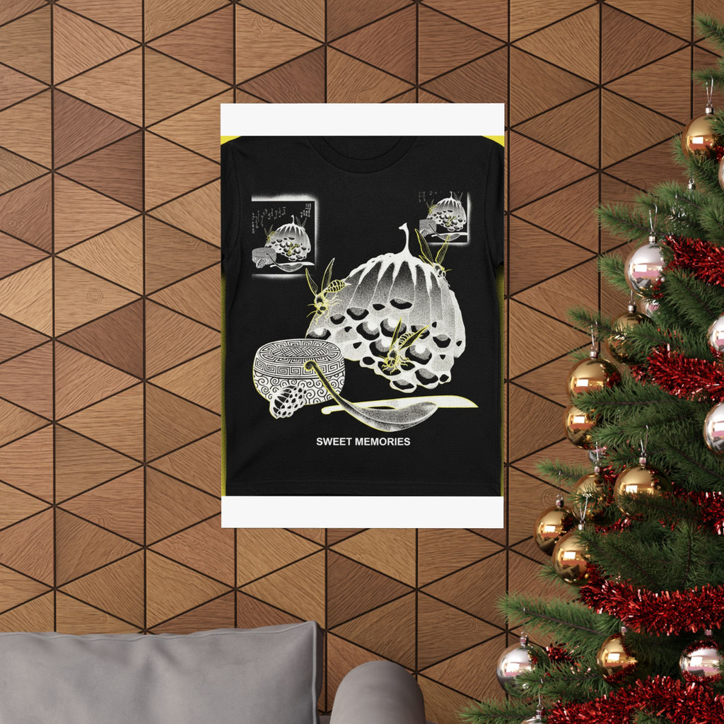 Streetwear Collage — Hives With Wasps, And A Box With A Spoon For Honey — Matte Poster