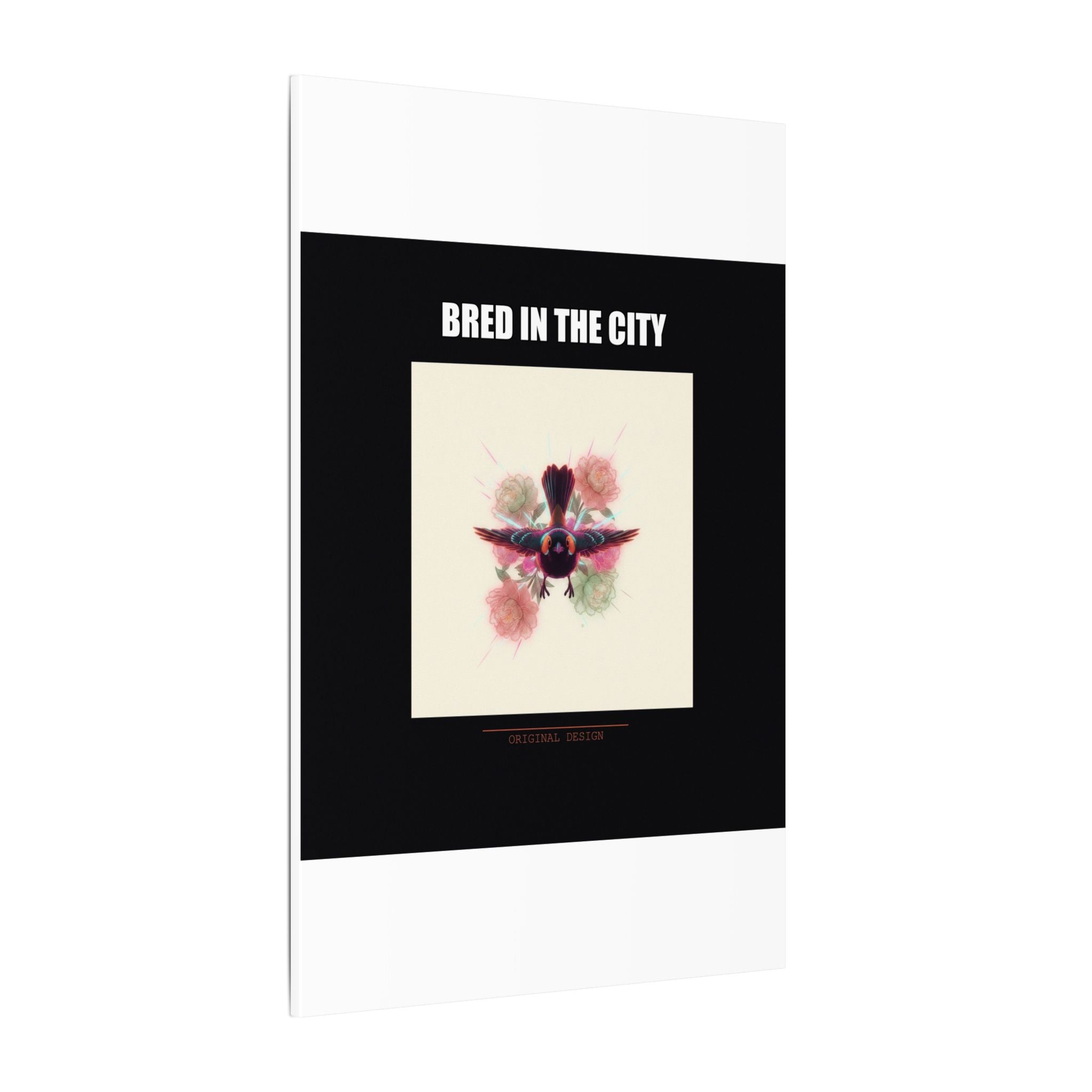 BRED IN THE CITY Flying Bird & Roses Matte Canvas