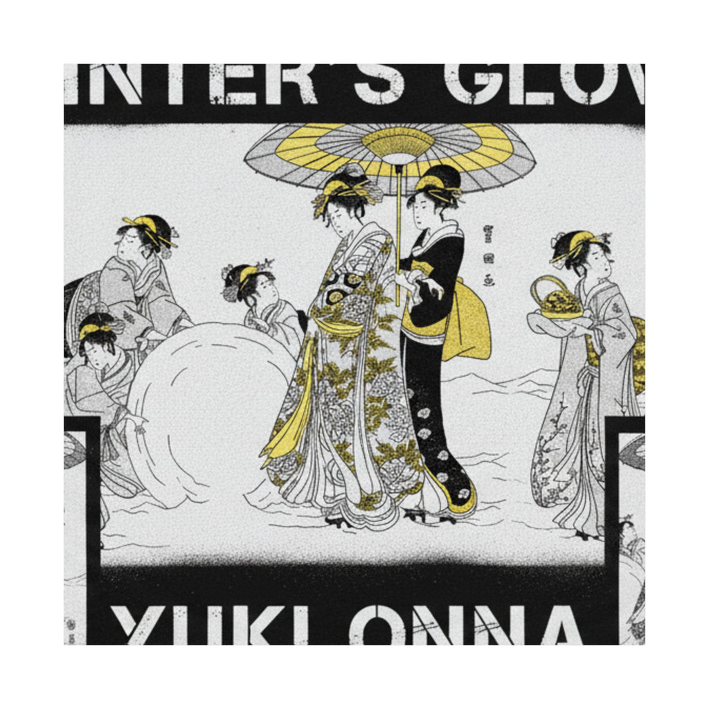 Streetwear Collage — Courtesans And Attendants Making A Giant Snowball — Matte Poster