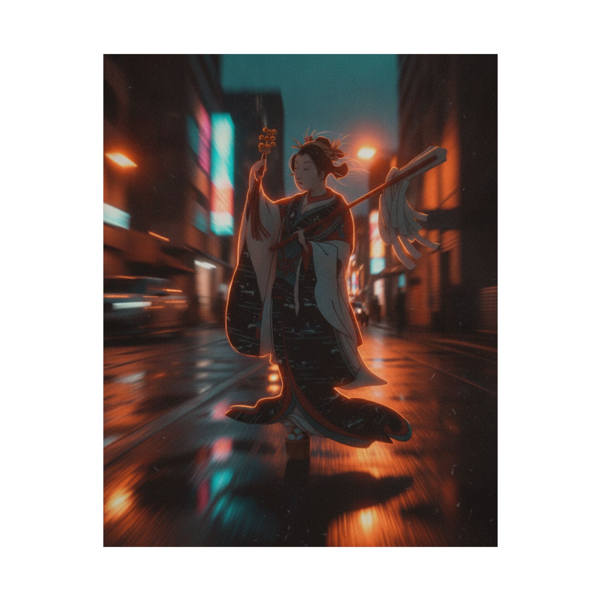Fast Furious — Girl On Balcony Above Stone Stairway — Matte Poster