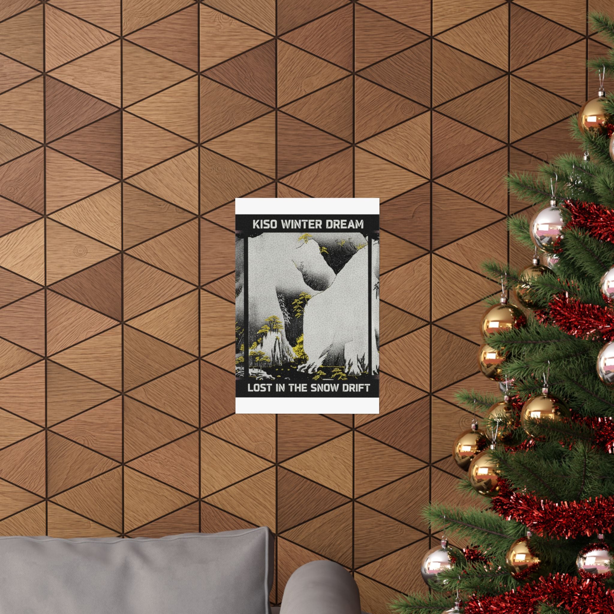 Streetwear Collage — Kiso Gorge In The Snow — Matte Poster