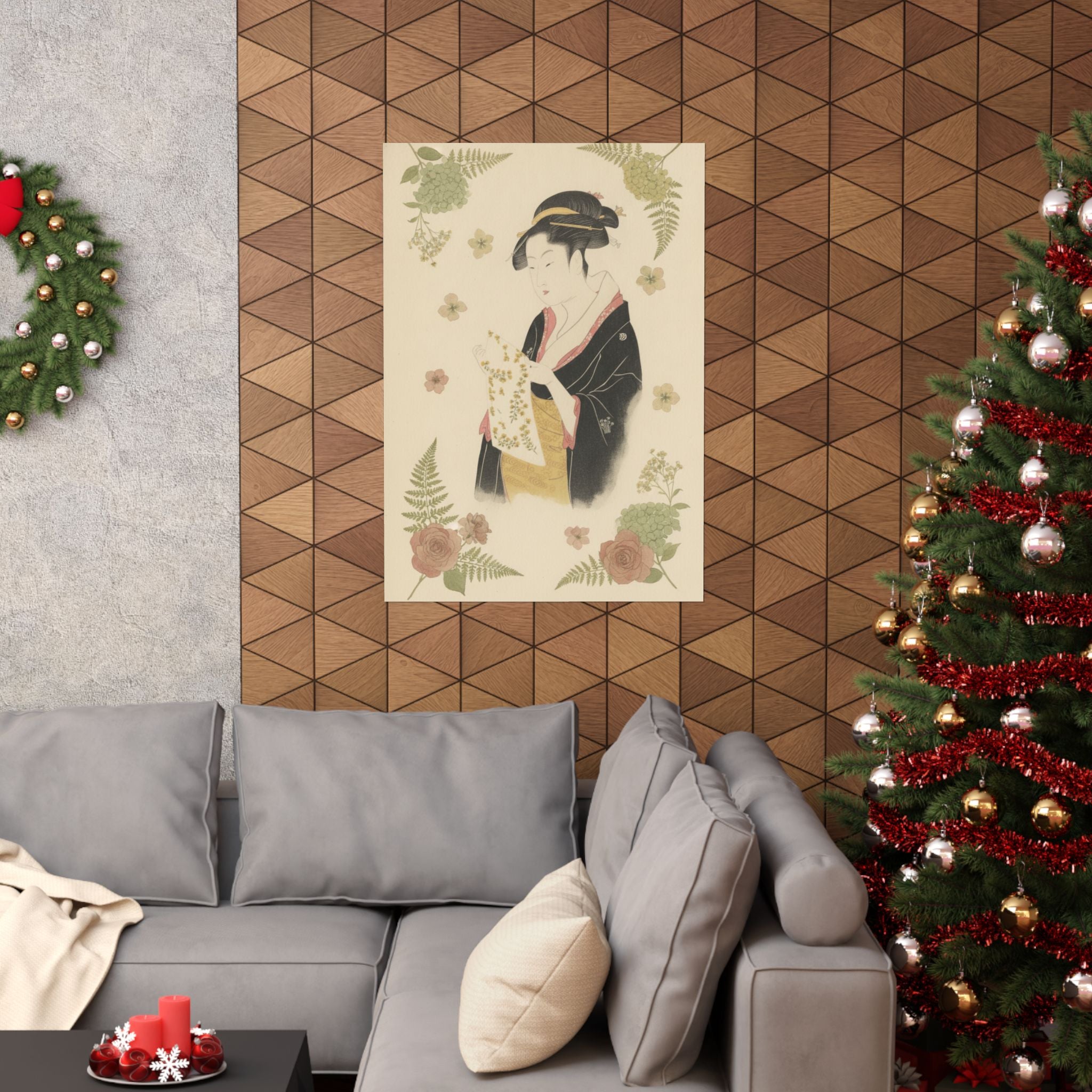 Botanical — The Lady Tomimoto Toyohina Reading A Letter — Matte Poster