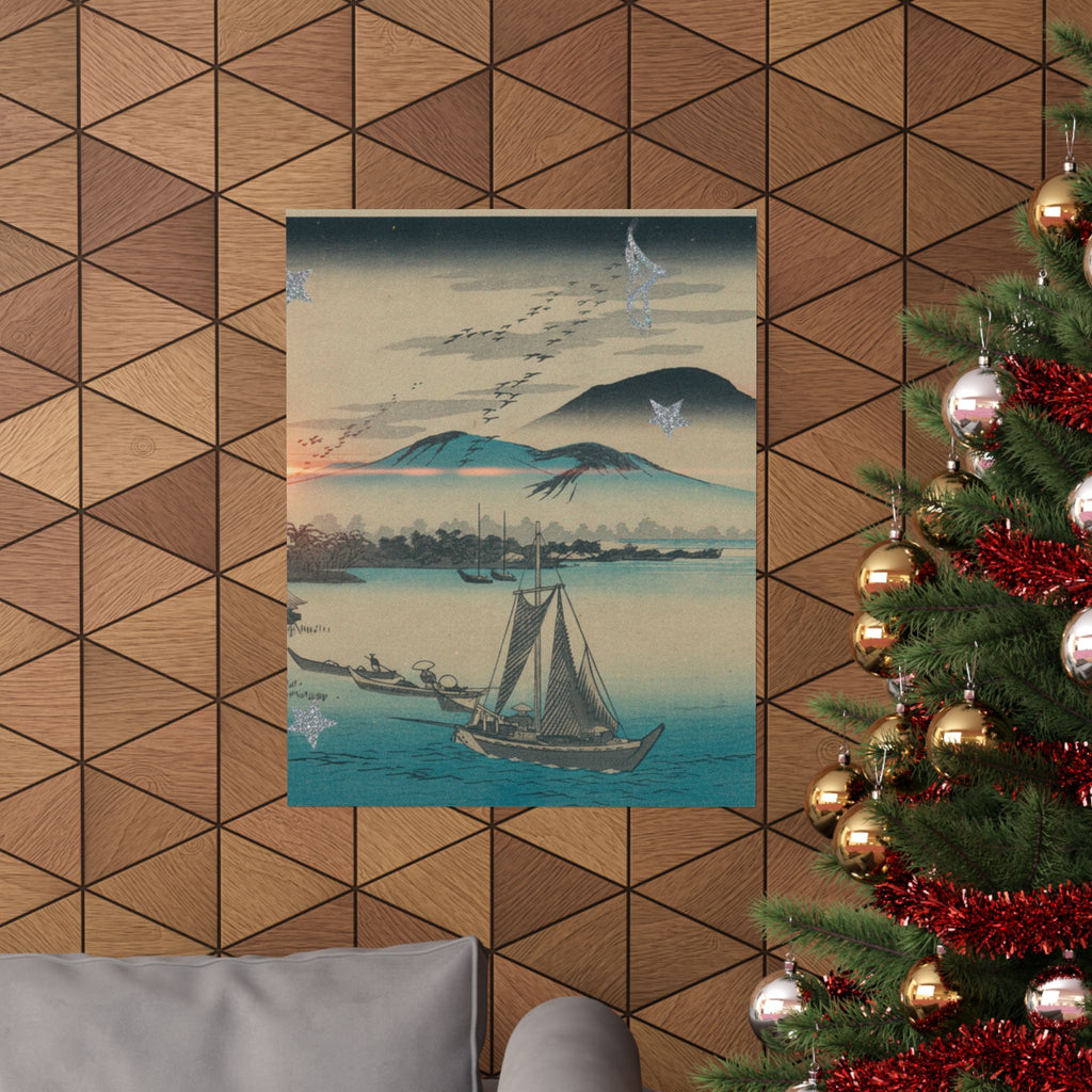 Cinematic — Geese Flying Down To Katada — Matte Poster