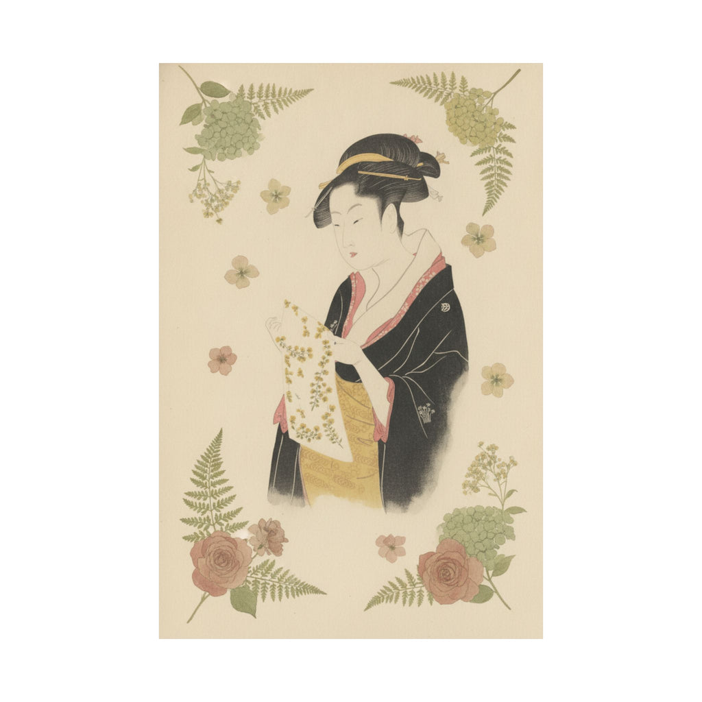 Botanical — The Lady Tomimoto Toyohina Reading A Letter — Matte Poster