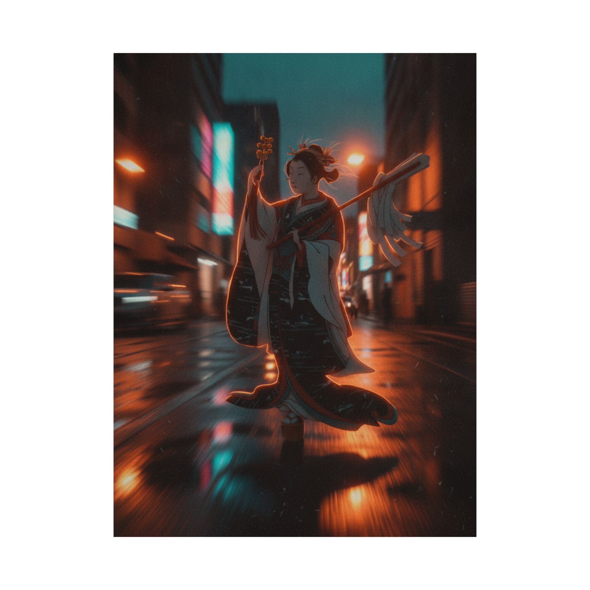 Fast Furious — Girl On Balcony Above Stone Stairway — Matte Poster