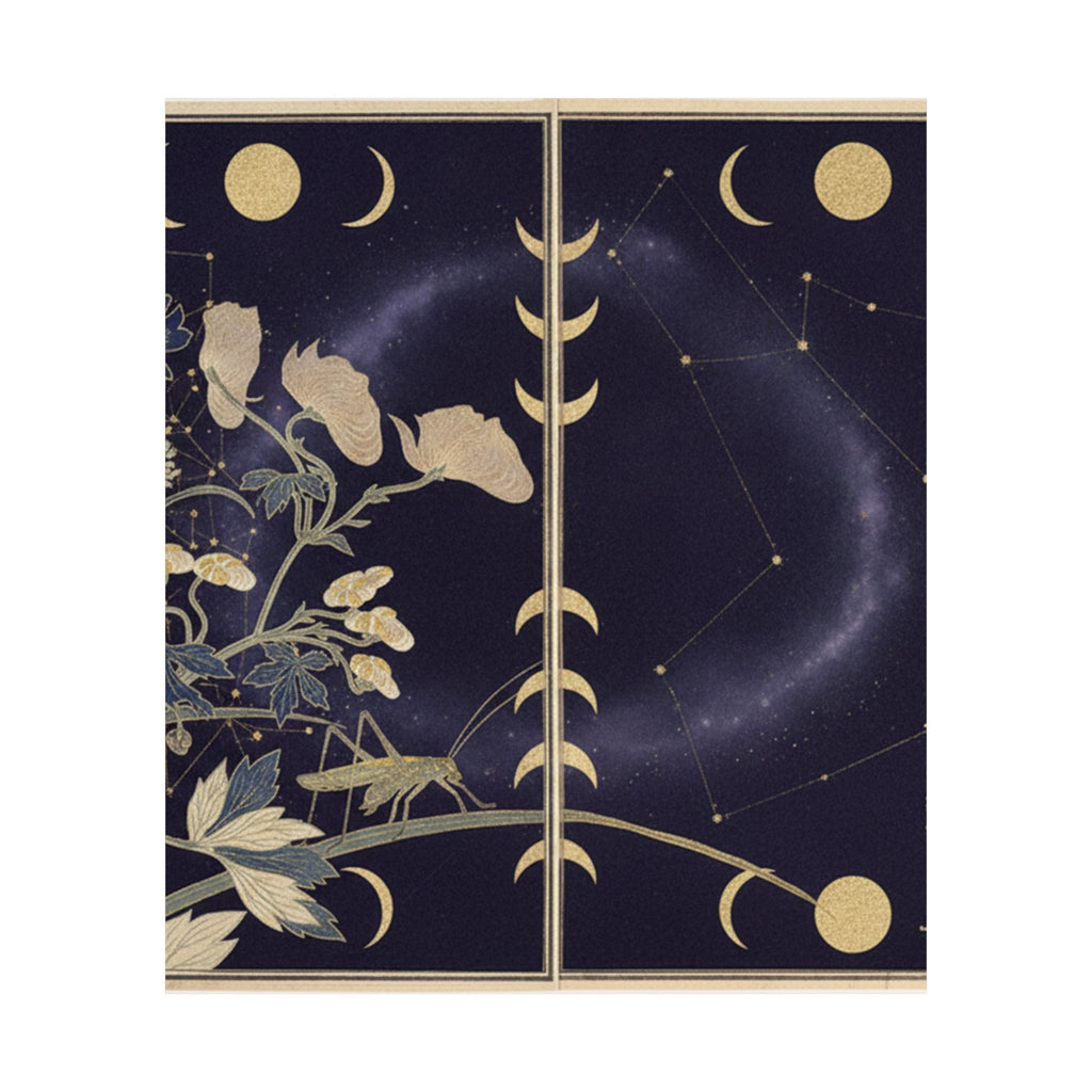 Celestial — Katydid (Umaoi-Mushi); Centipede, (Mukade), From The Picture Book Of Crawling Cr — Matte Poster