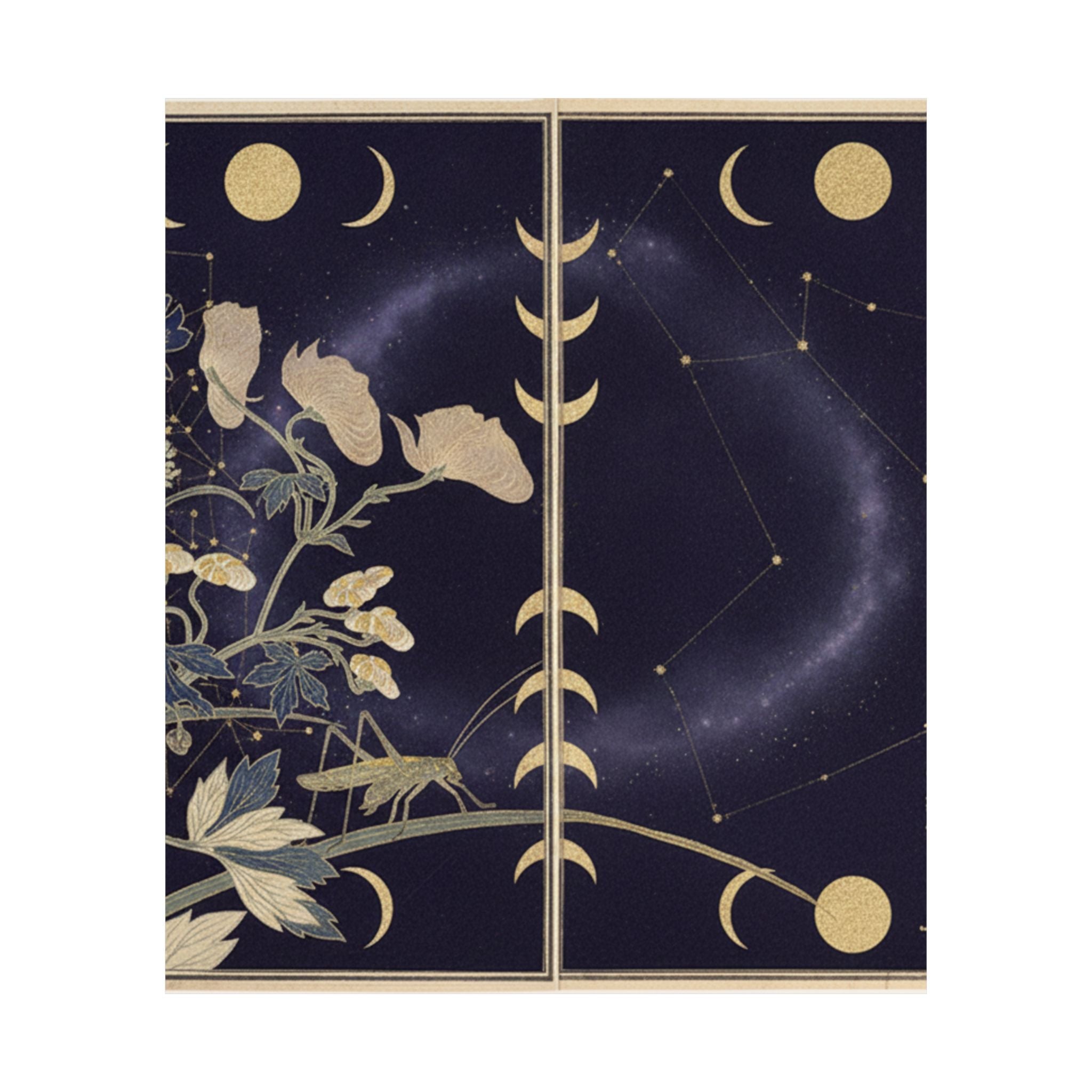Celestial — Katydid (Umaoi-Mushi); Centipede, (Mukade), From The Picture Book Of Crawling Cr — Matte Poster