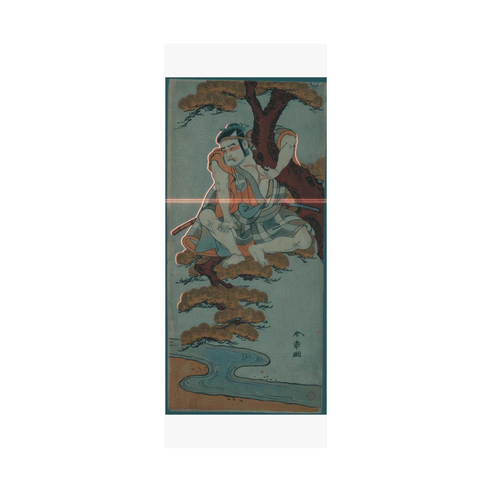 Cinematic — The Actor Otani Hiroemon Iii Watching From The Branches Of A Pine Tree Overhangi — Matte Poster