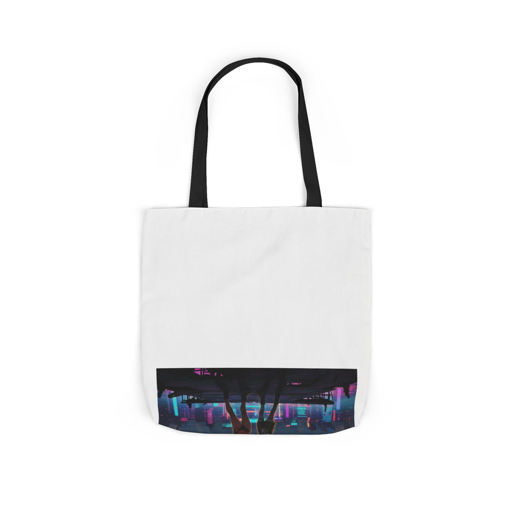 Anime Girls Under Lightning Storm Canvas Tote Bag