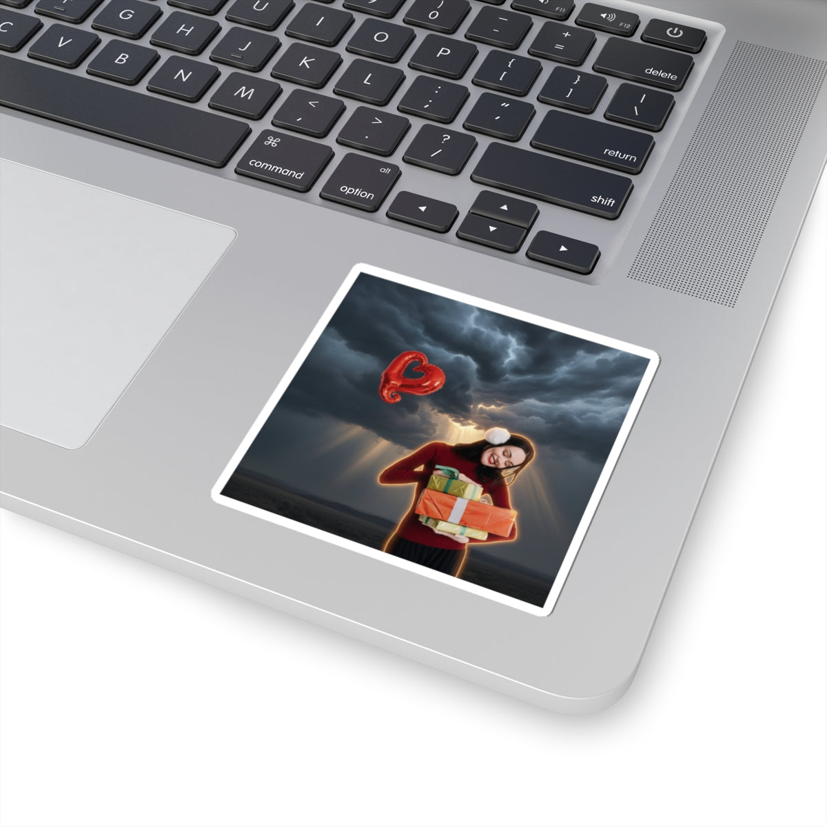 Dramatic Storm — Person — Kiss-Cut Sticker