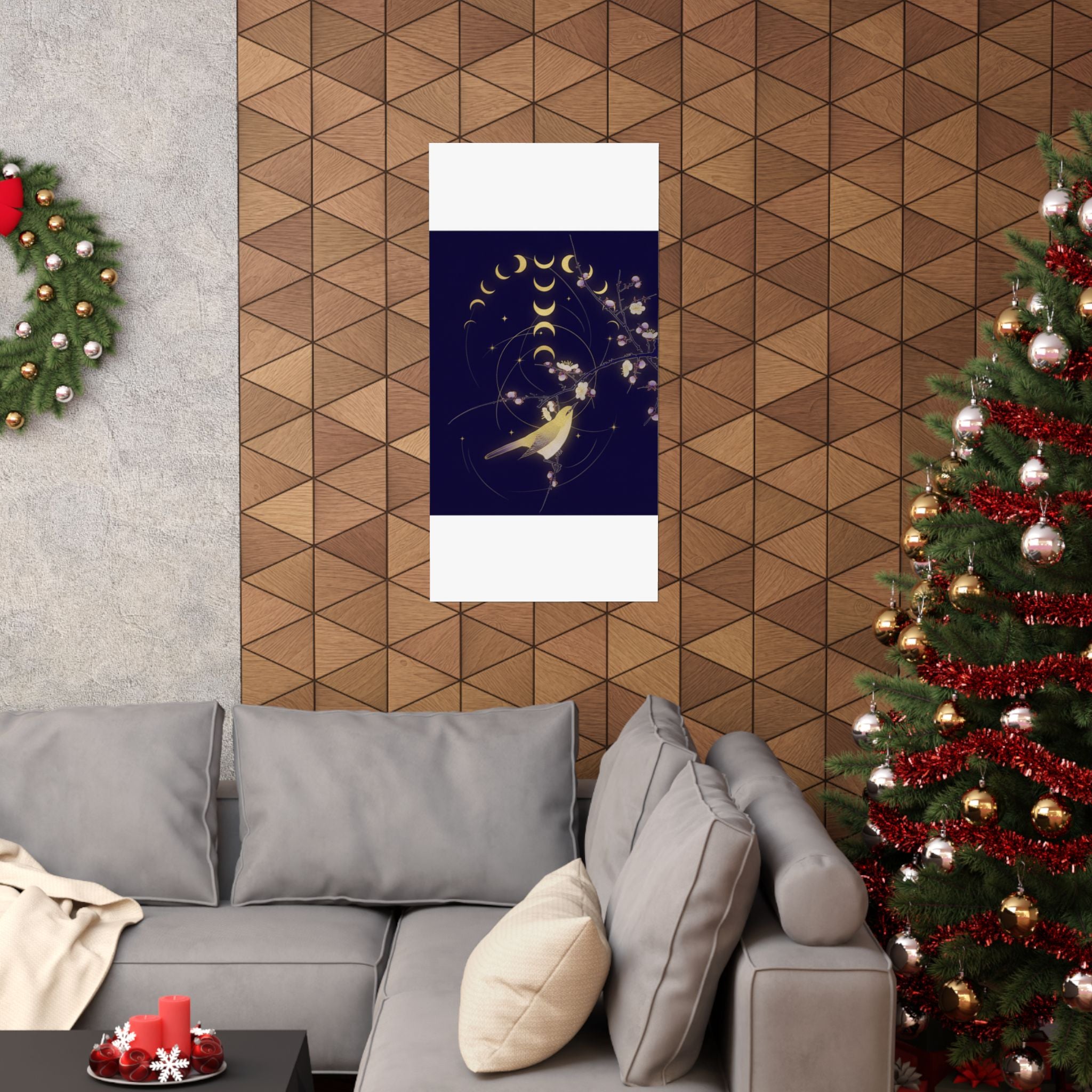 Celestial — New Moon; Nightingale On A Plum Branch — Matte Poster