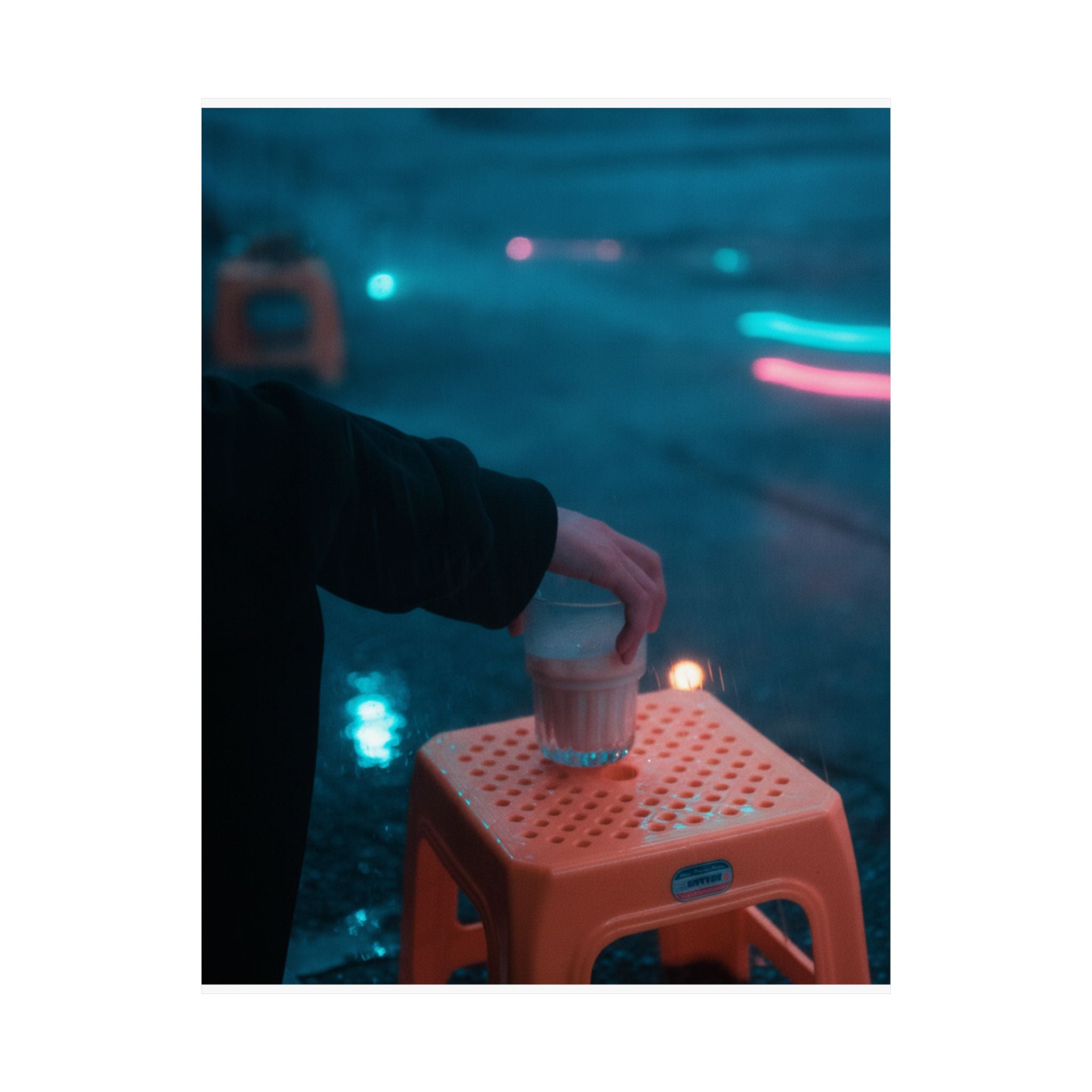 Neon Noir — Person — Matte Poster