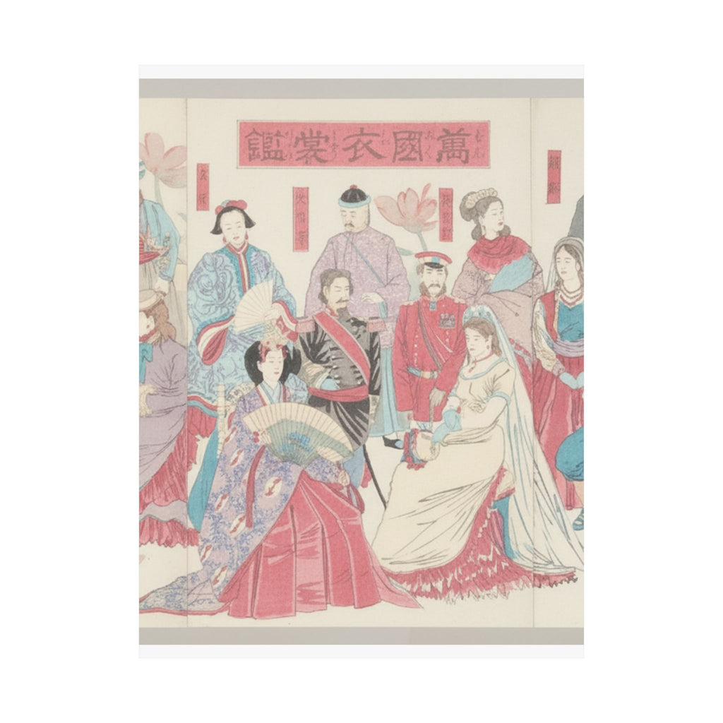 Watercolor — Mirror Of National Costumes Of All Nations  (Bankoku Ishō Kagami) — Matte Poster