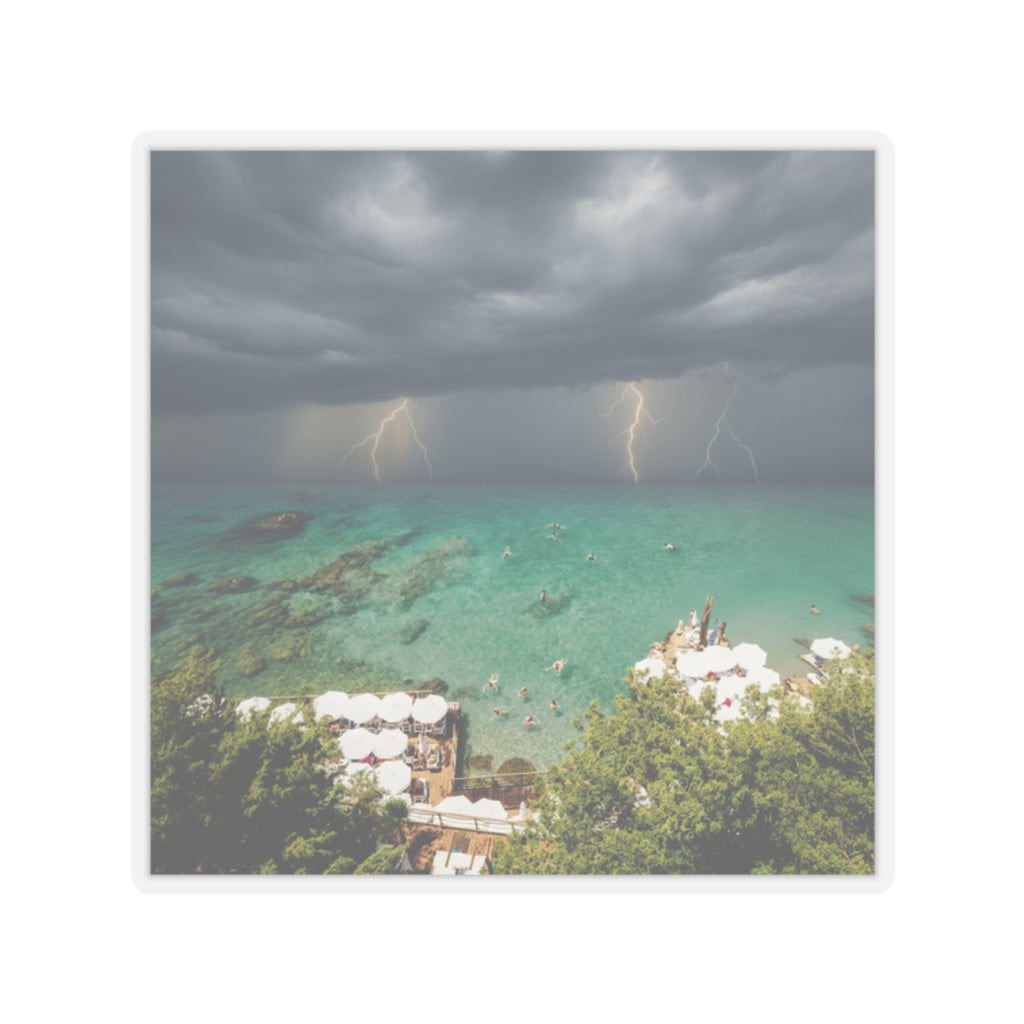 Dramatic Storm kiss-cut sticker by Zukkay
