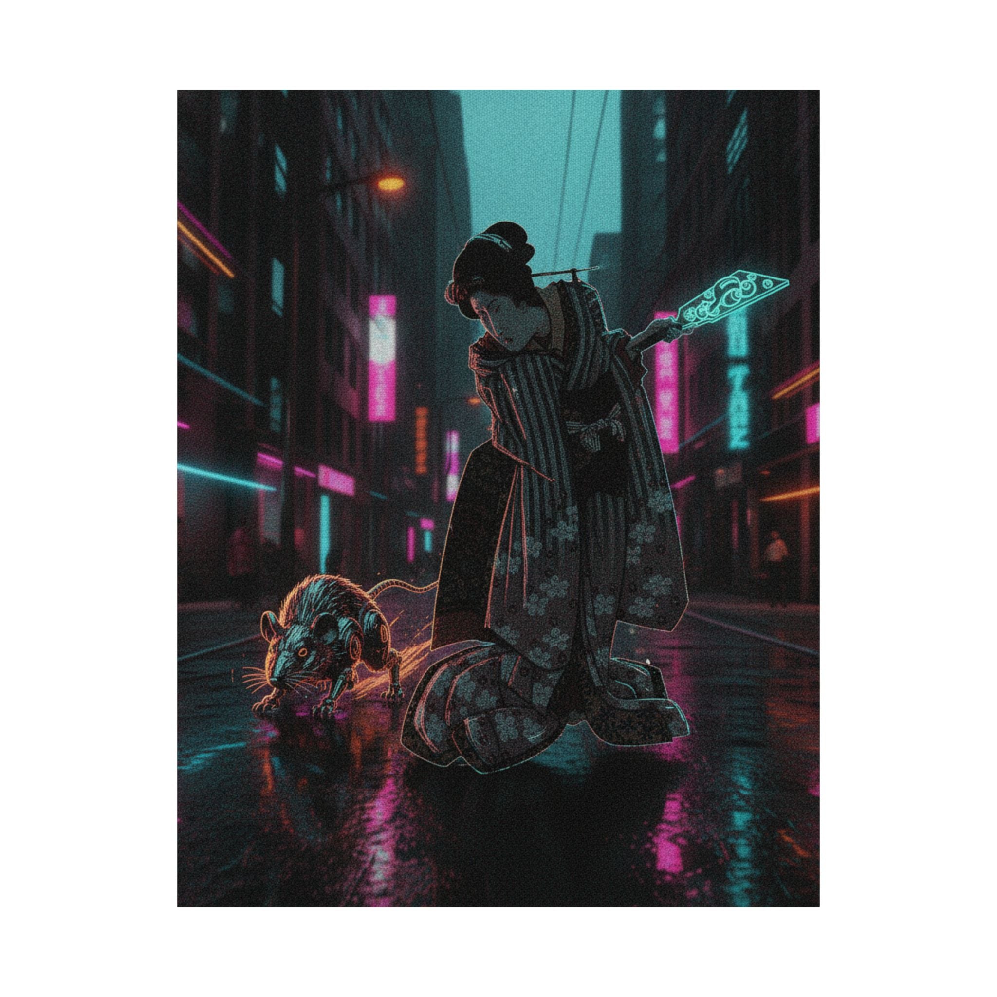 Fast Furious — New Year Greeting Card For "Rat" Year — Matte Poster