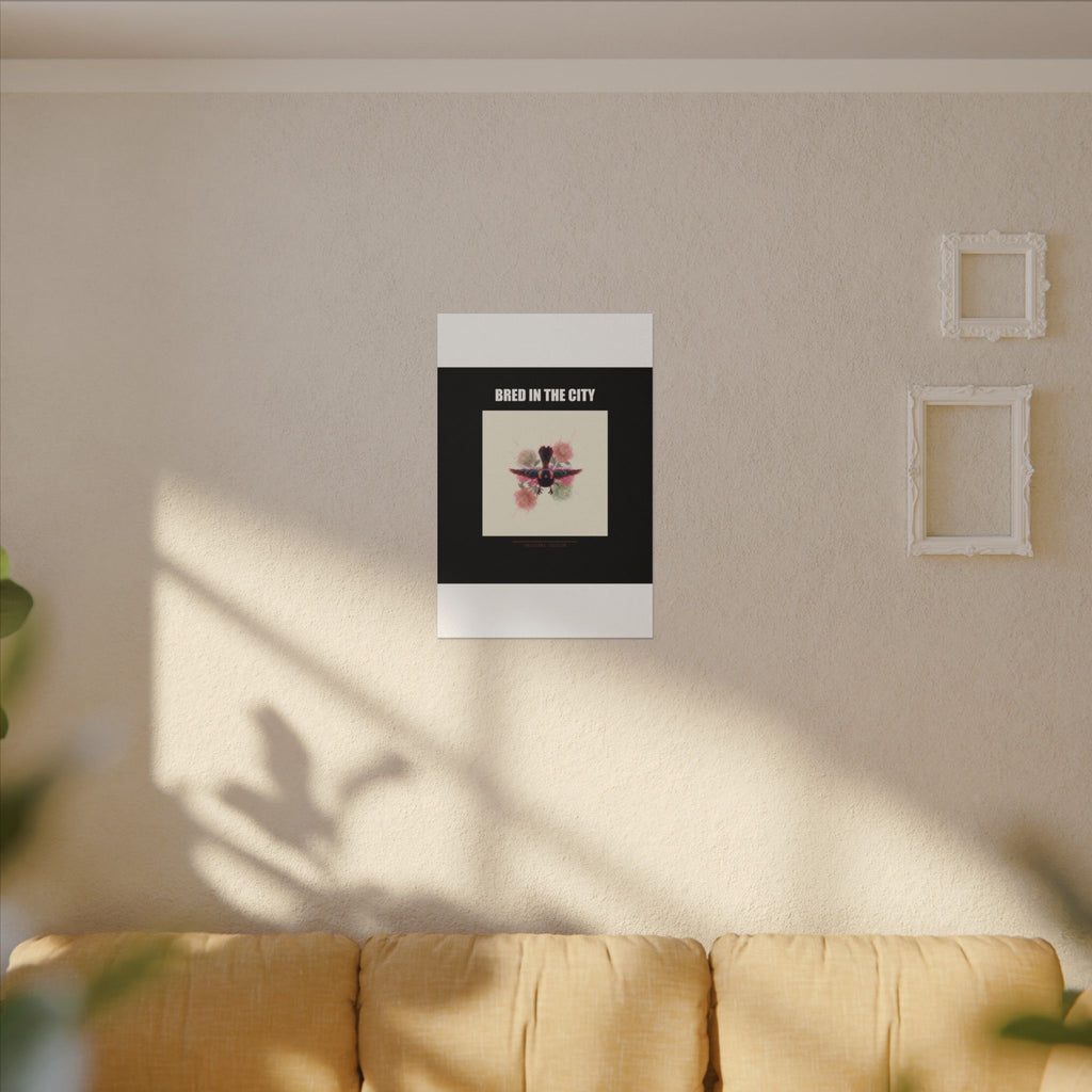 BRED IN THE CITY Flying Bird & Roses Matte Canvas