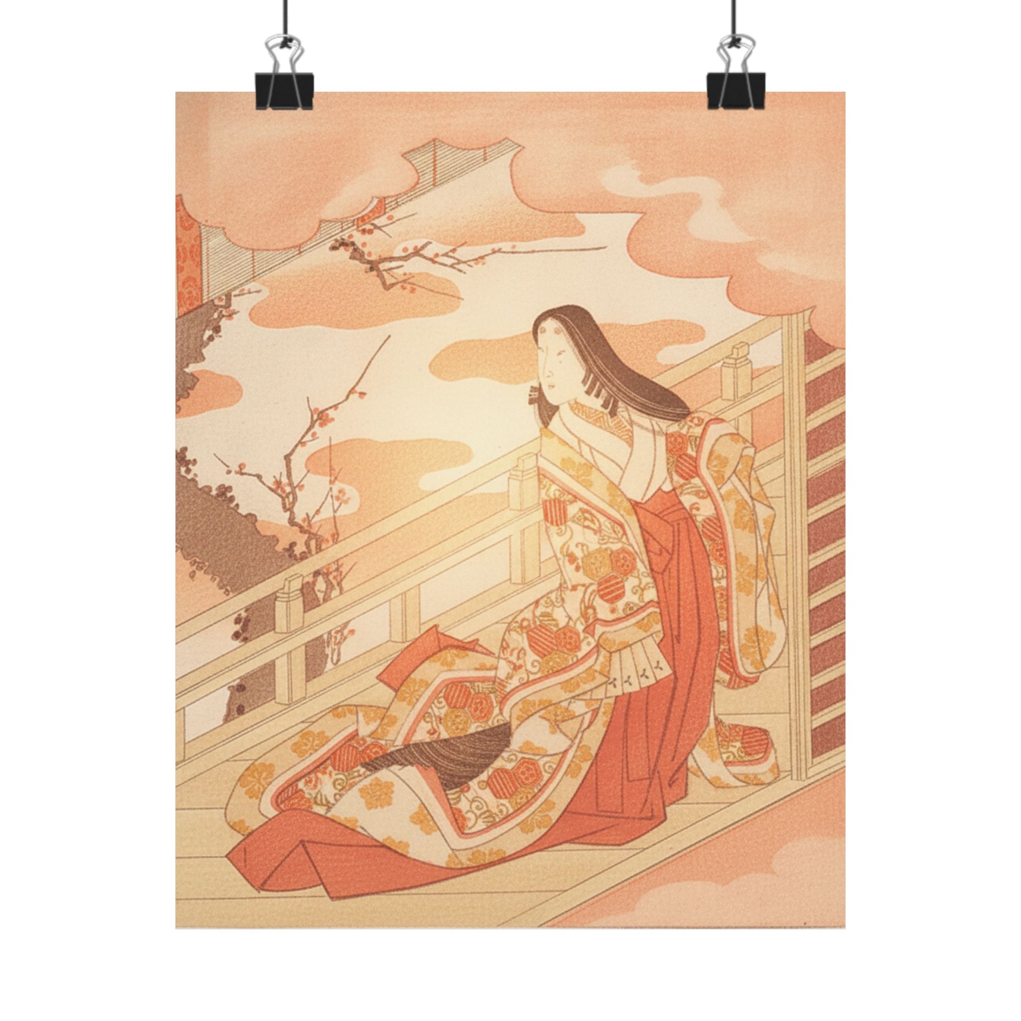 Southern Sunset — Court Lady Praising The Plum Blossom — Matte Poster