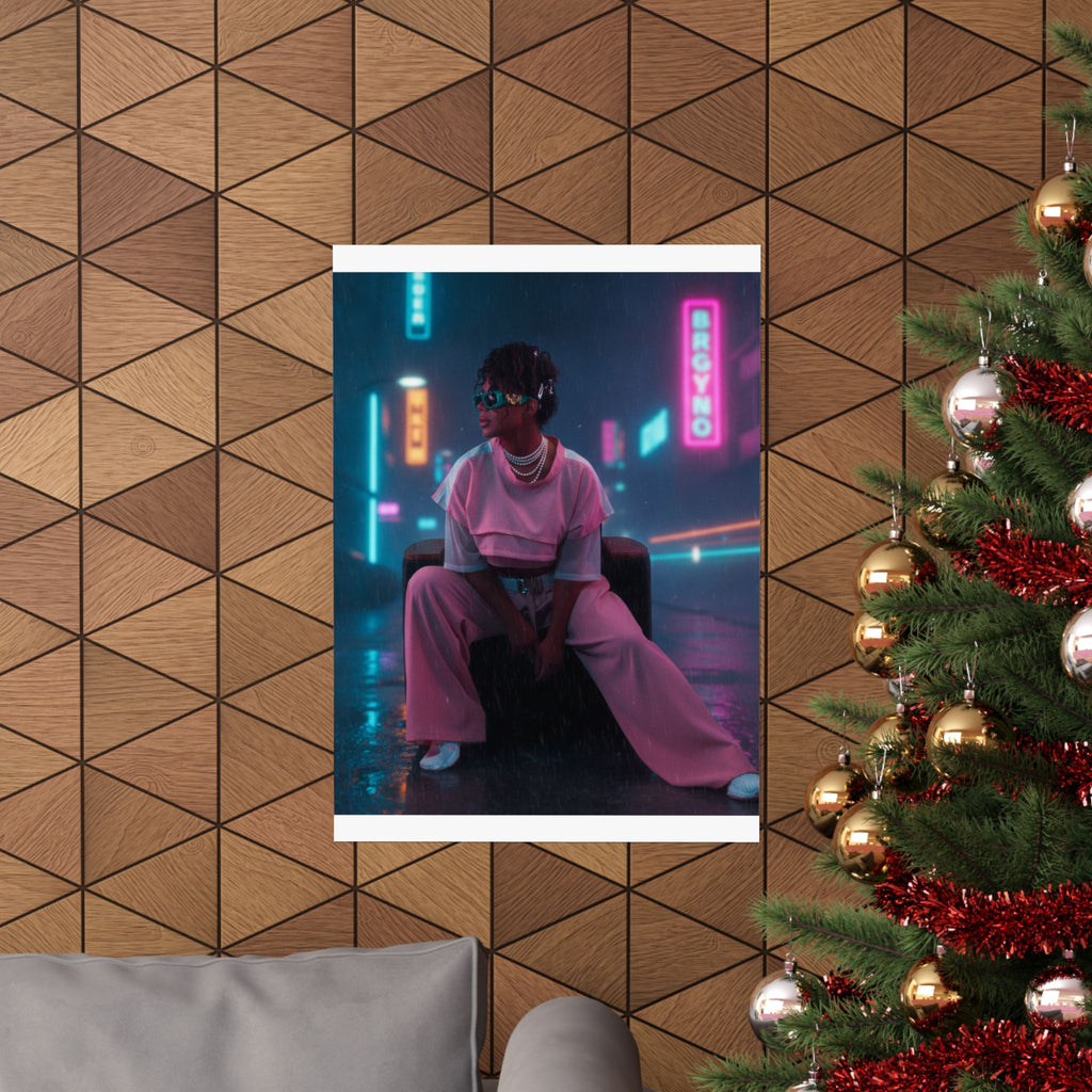 Neon Noir — Person — Matte Poster