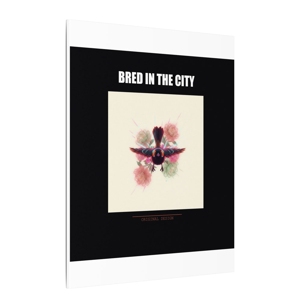 BRED IN THE CITY Flying Bird & Roses Matte Canvas