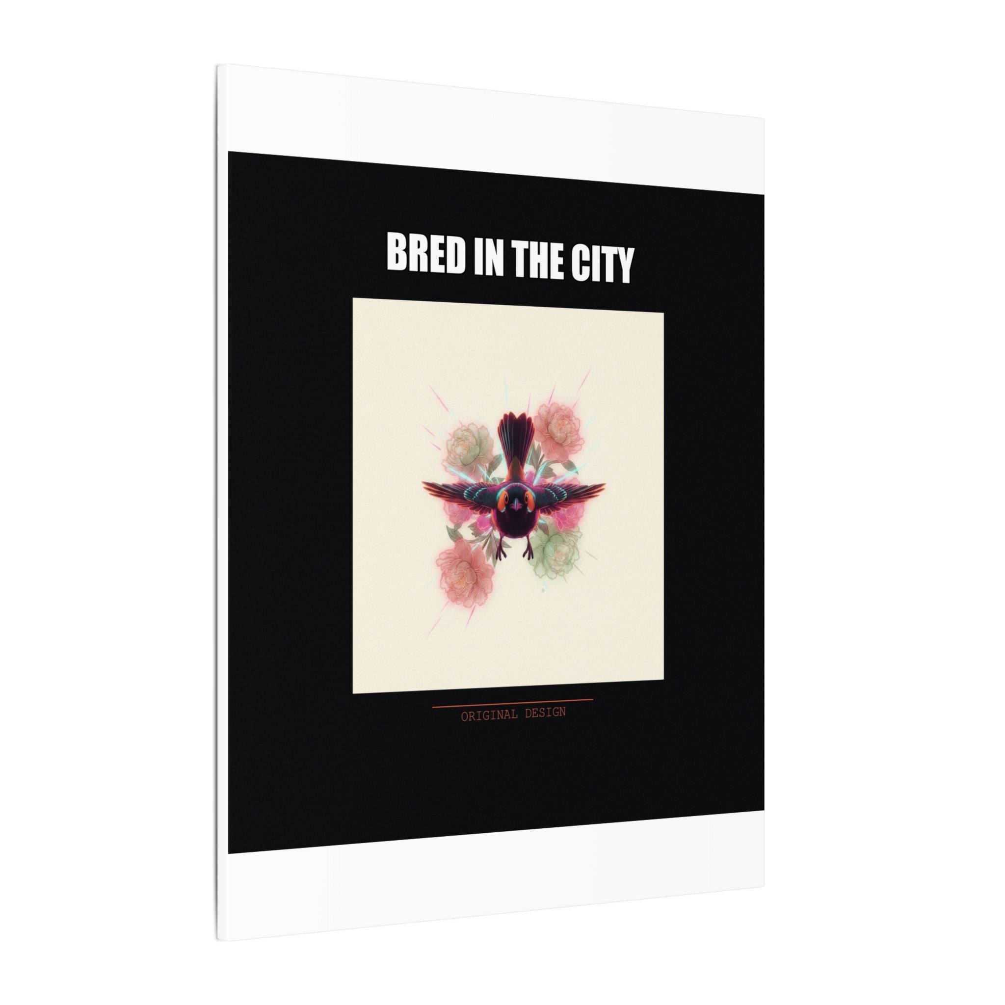BRED IN THE CITY Flying Bird & Roses Matte Canvas
