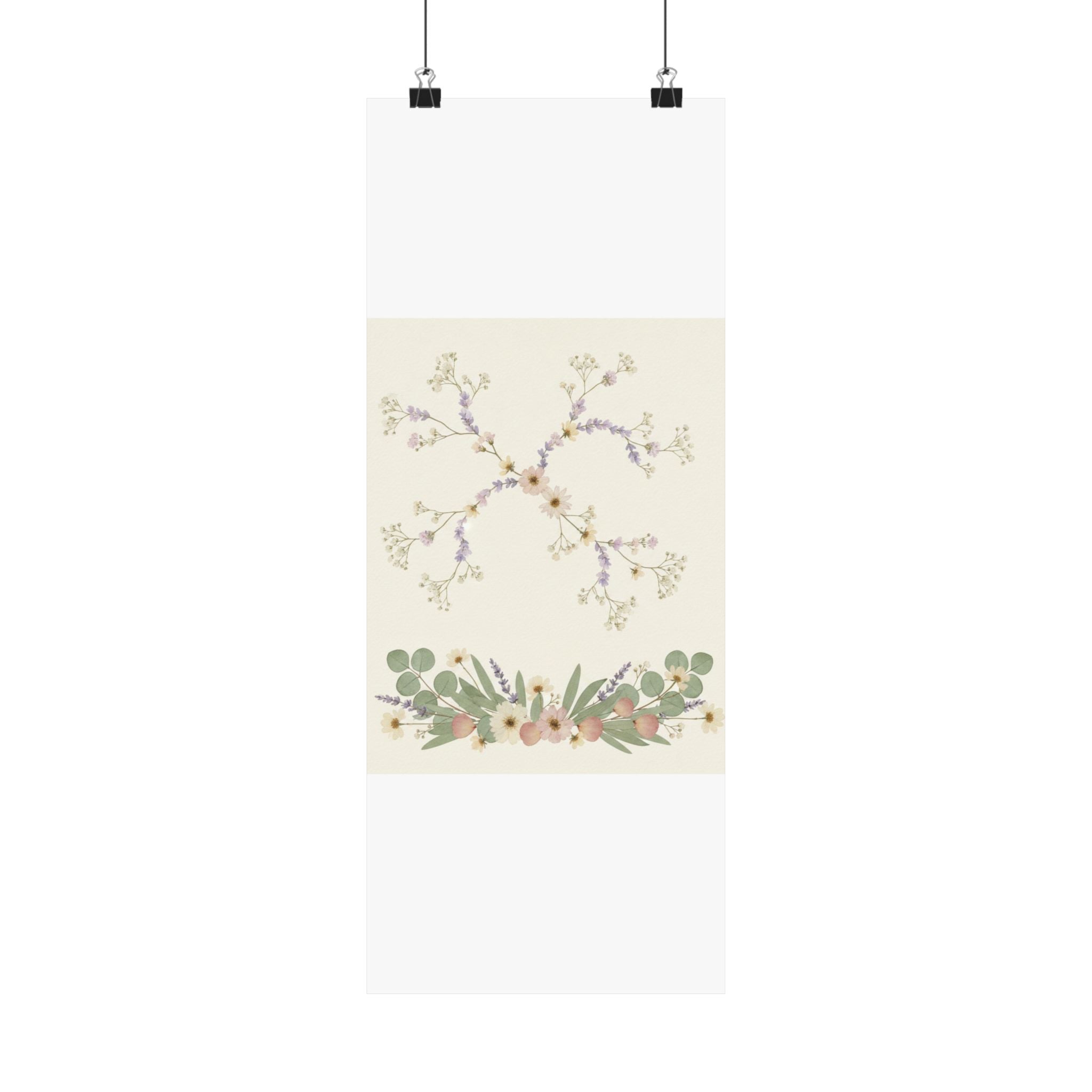 Pressed Lavender & Eucalyptus Garland Matte Poster