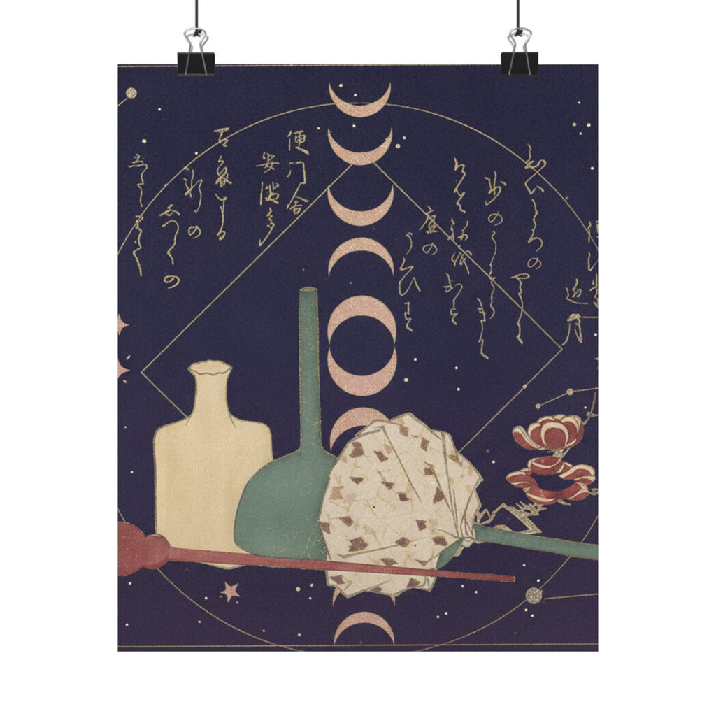 Celestial — Glass-Wares With Plum Blossoms — Matte Poster