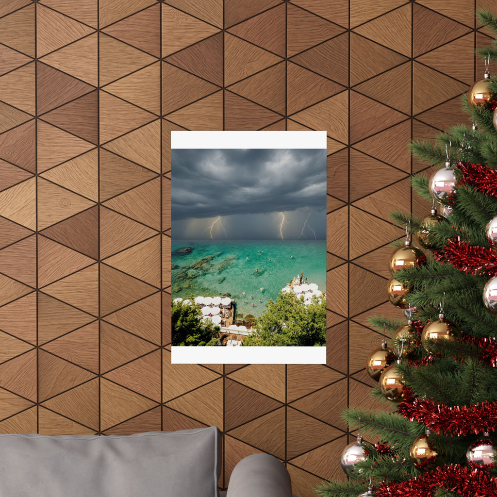 Dramatic Storm — Beach — Matte Poster