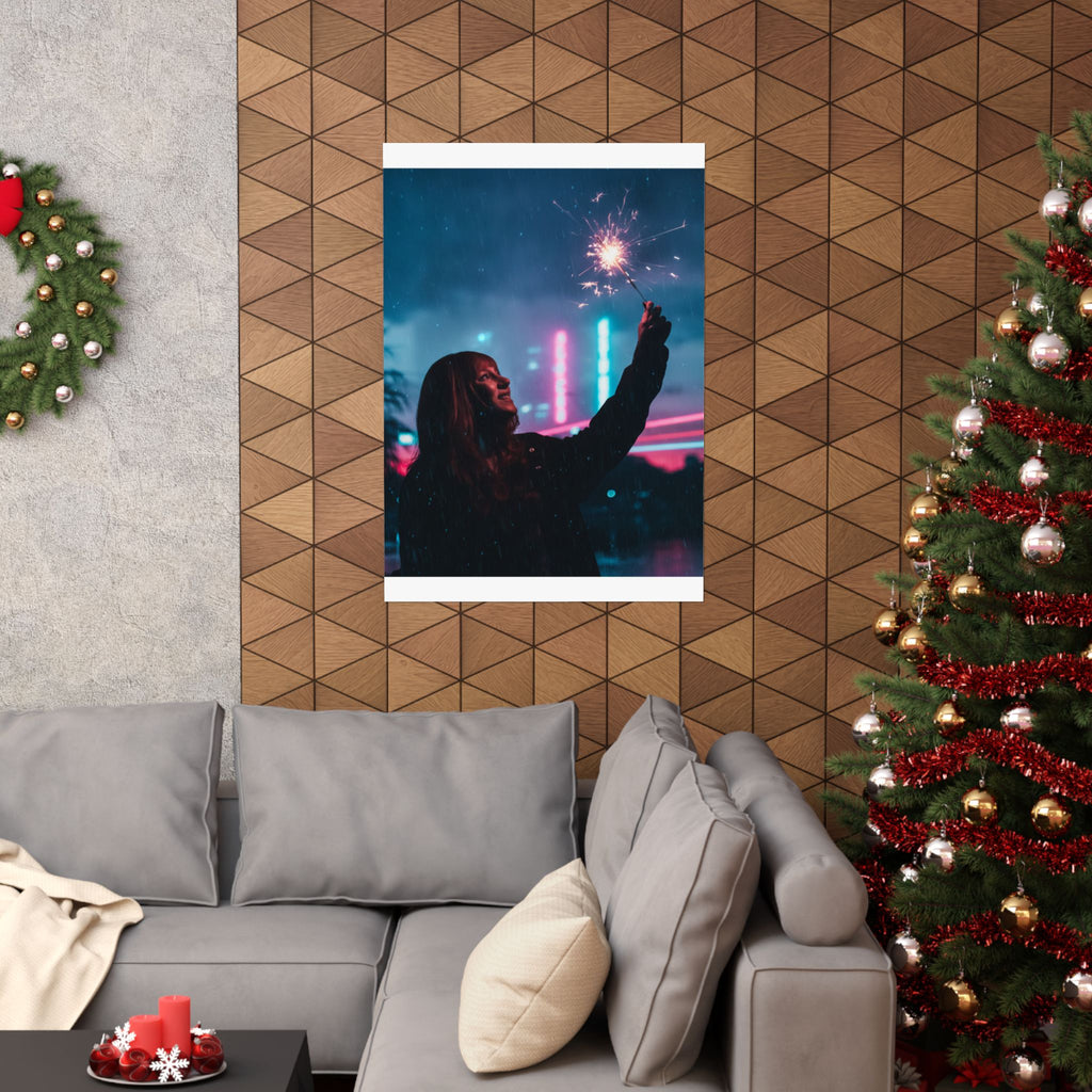 Neon Noir — Person — Matte Poster
