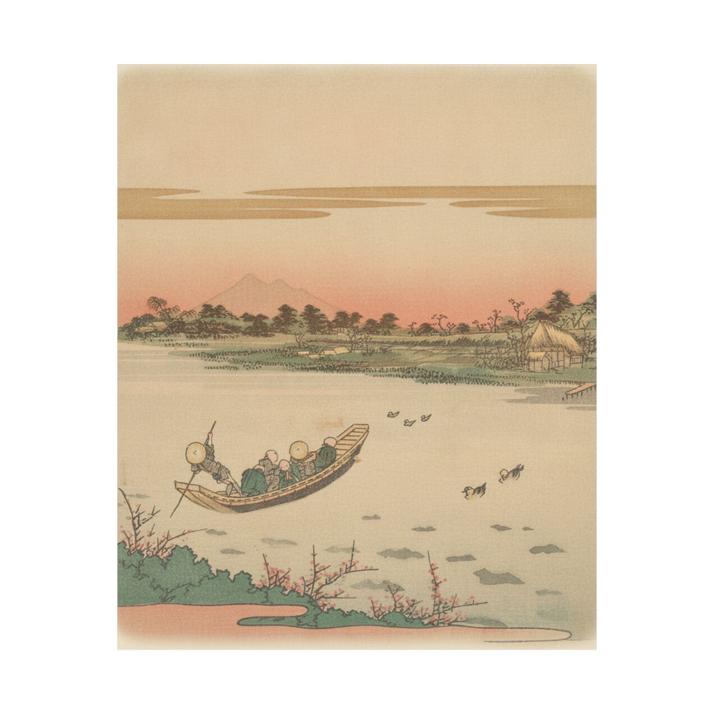 Southern Sunset — Boat Ferrying Across River — Matte Poster