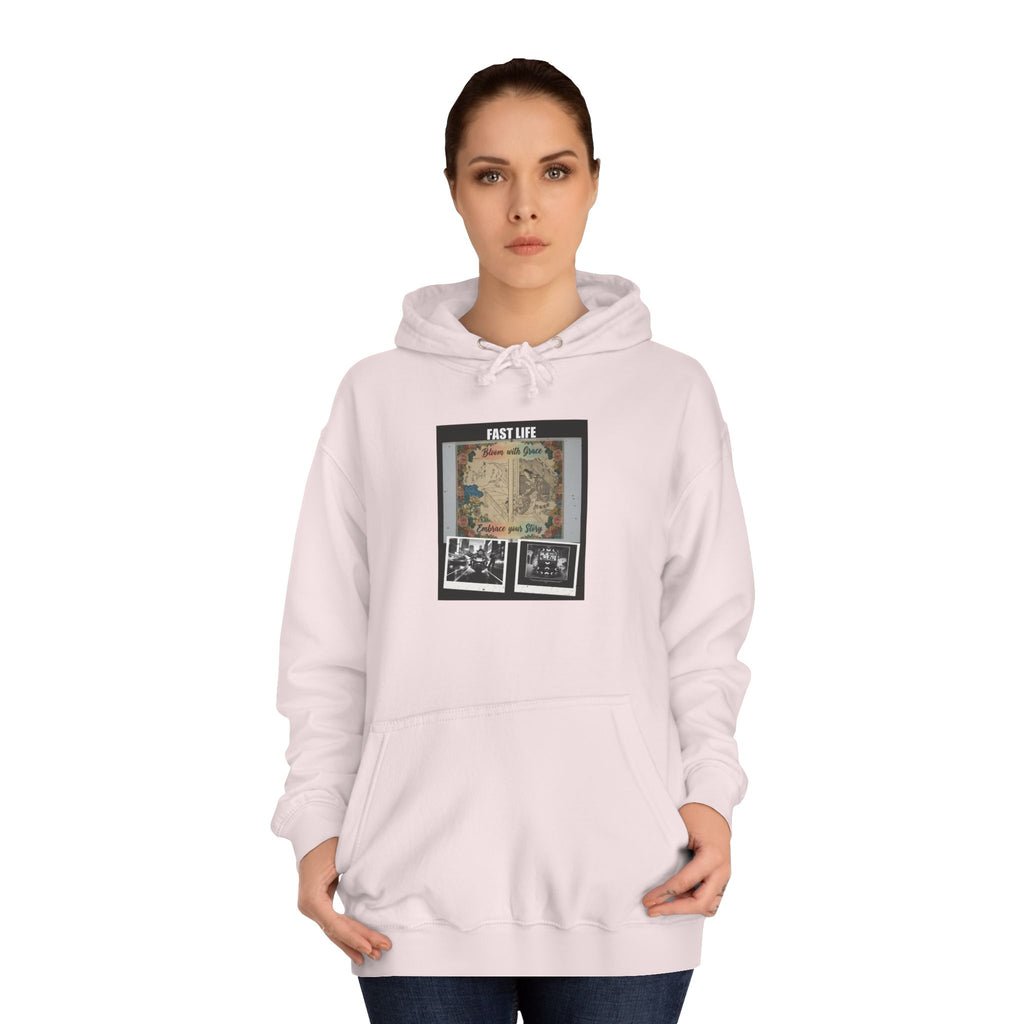 FAST LIFE Vintage Floral Collage Poster Hoodie