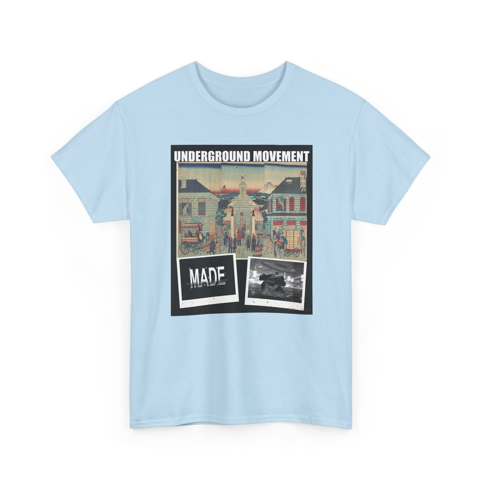 UNDERGROUND MOVEMENT | Illustration Of Foreign Residences And The Catholic Church In Yokohama (Yokohama Collage Tee — Graphic Tee