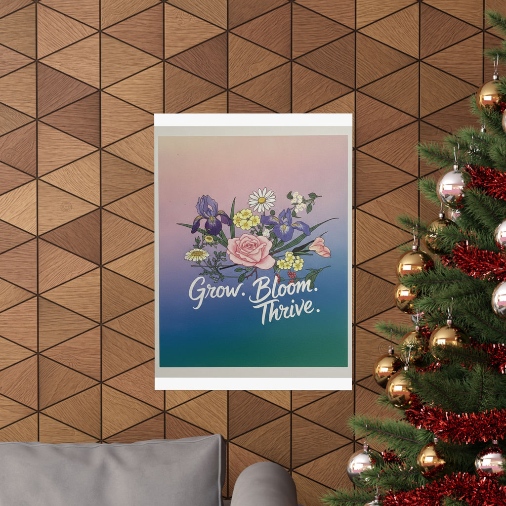 Affirmation — Rose, Iris, Primrose And Daisy — Matte Poster