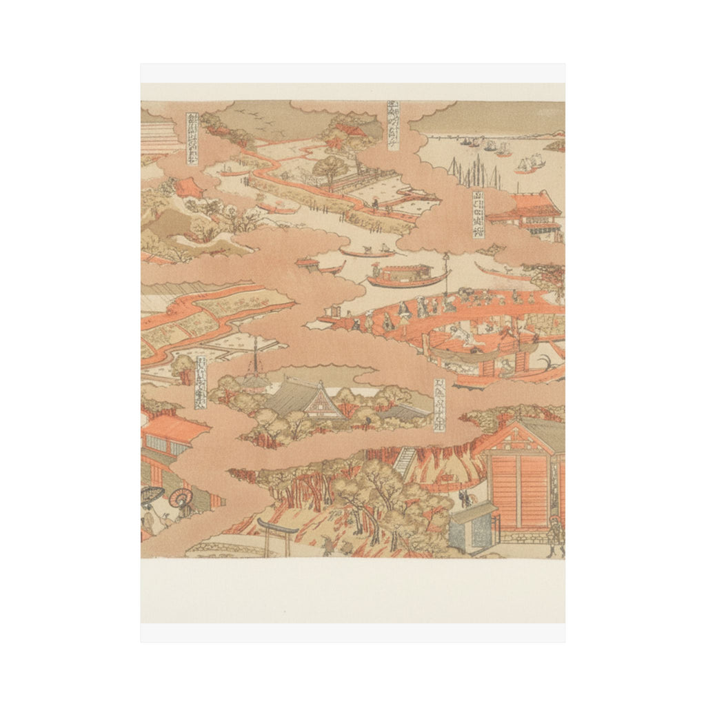Watercolor — Edo Hakkei No Zu — Matte Poster