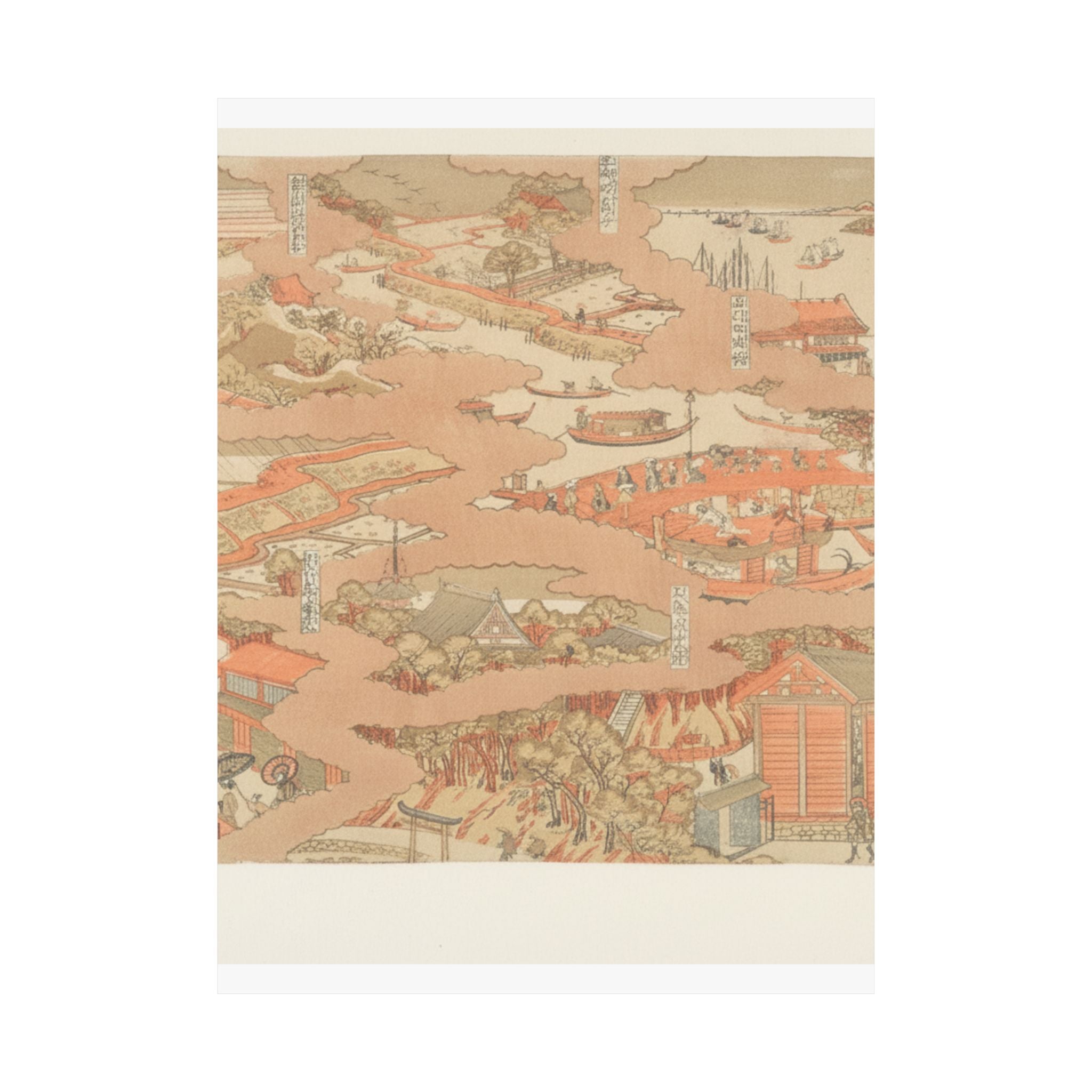 Watercolor — Edo Hakkei No Zu — Matte Poster