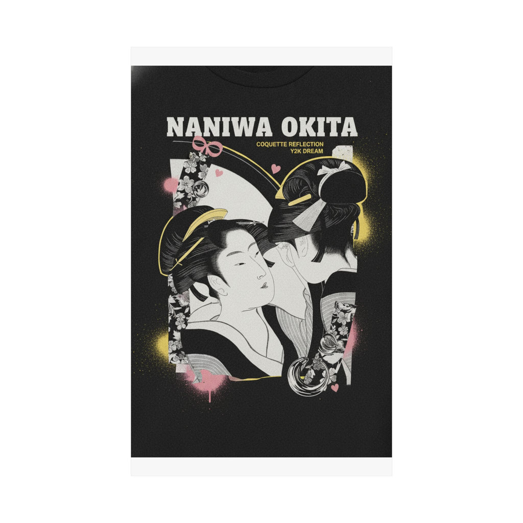 Streetwear Collage — Naniwa Okita Admiring Herself In A Mirror — Matte Poster