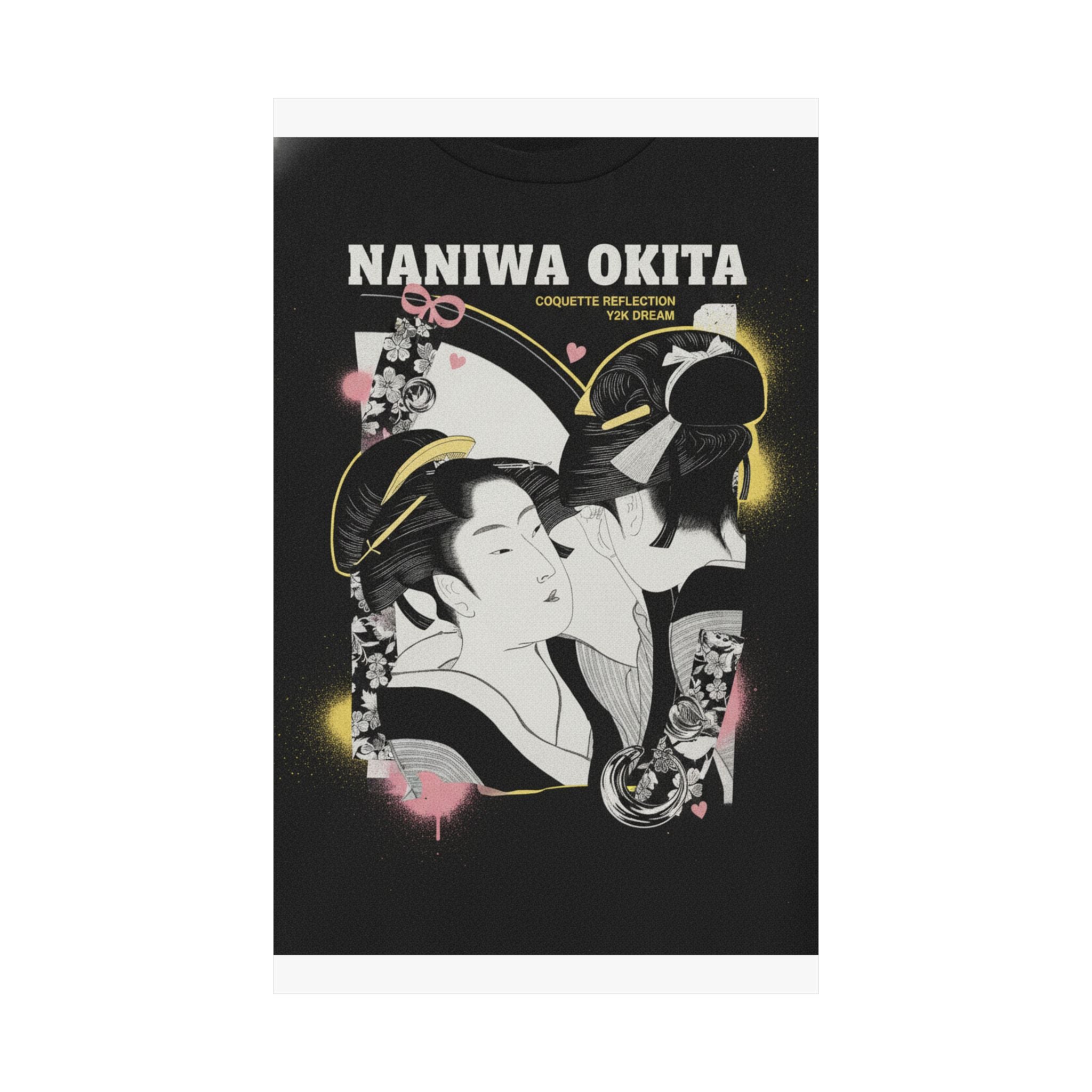Streetwear Collage — Naniwa Okita Admiring Herself In A Mirror — Matte Poster