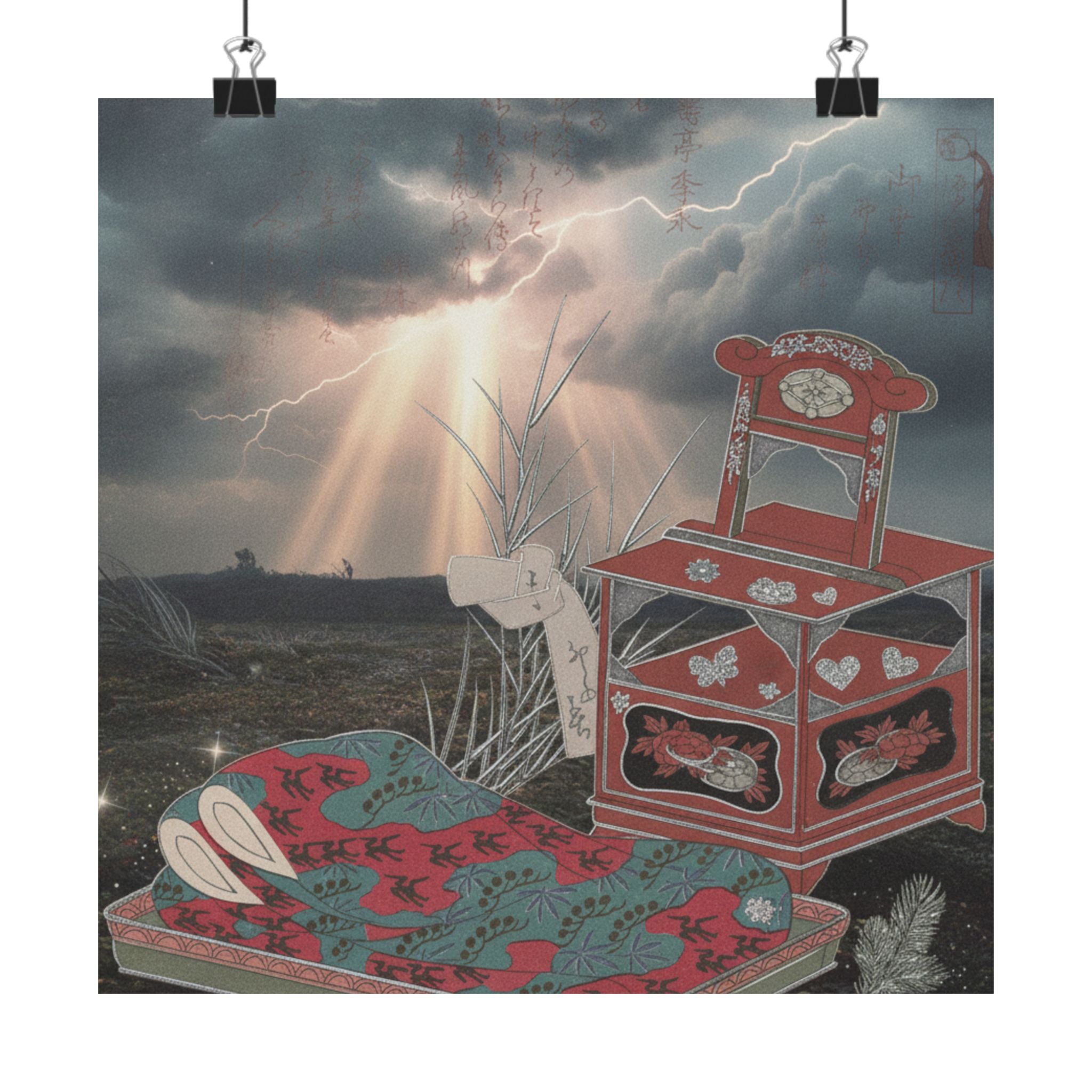 Dramatic Storm — Cabinet For The Toilet And Bed-Clothes — Matte Poster