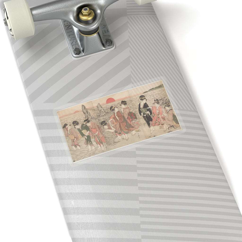 Ecommerce Main — Women Worshipping The Rising Sun Between The Twin Rocks At Ise — Kiss-Cut Sticker