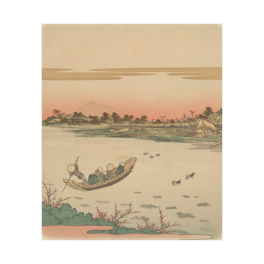 Southern Sunset — Boat Ferrying Across River — Matte Poster