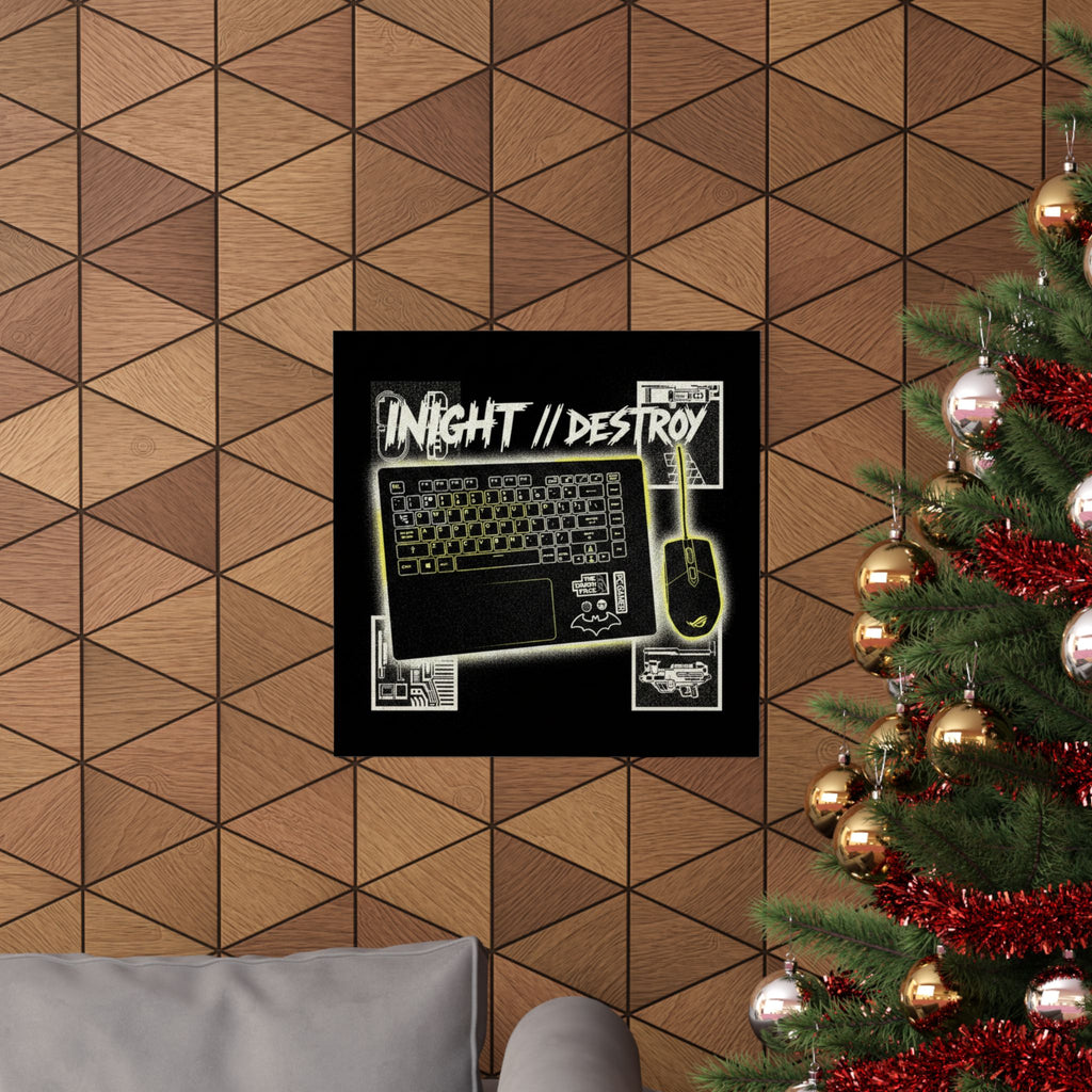 Streetwear Collage — Keyboard — Matte Poster
