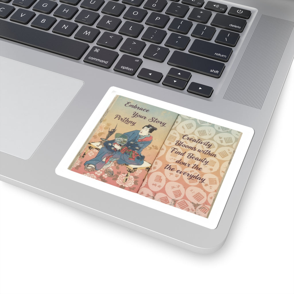 Affirmation — A Fraudulent Murasaki’S Rustic Genji  By Ryūtei Tanehiko — Kiss-Cut Sticker