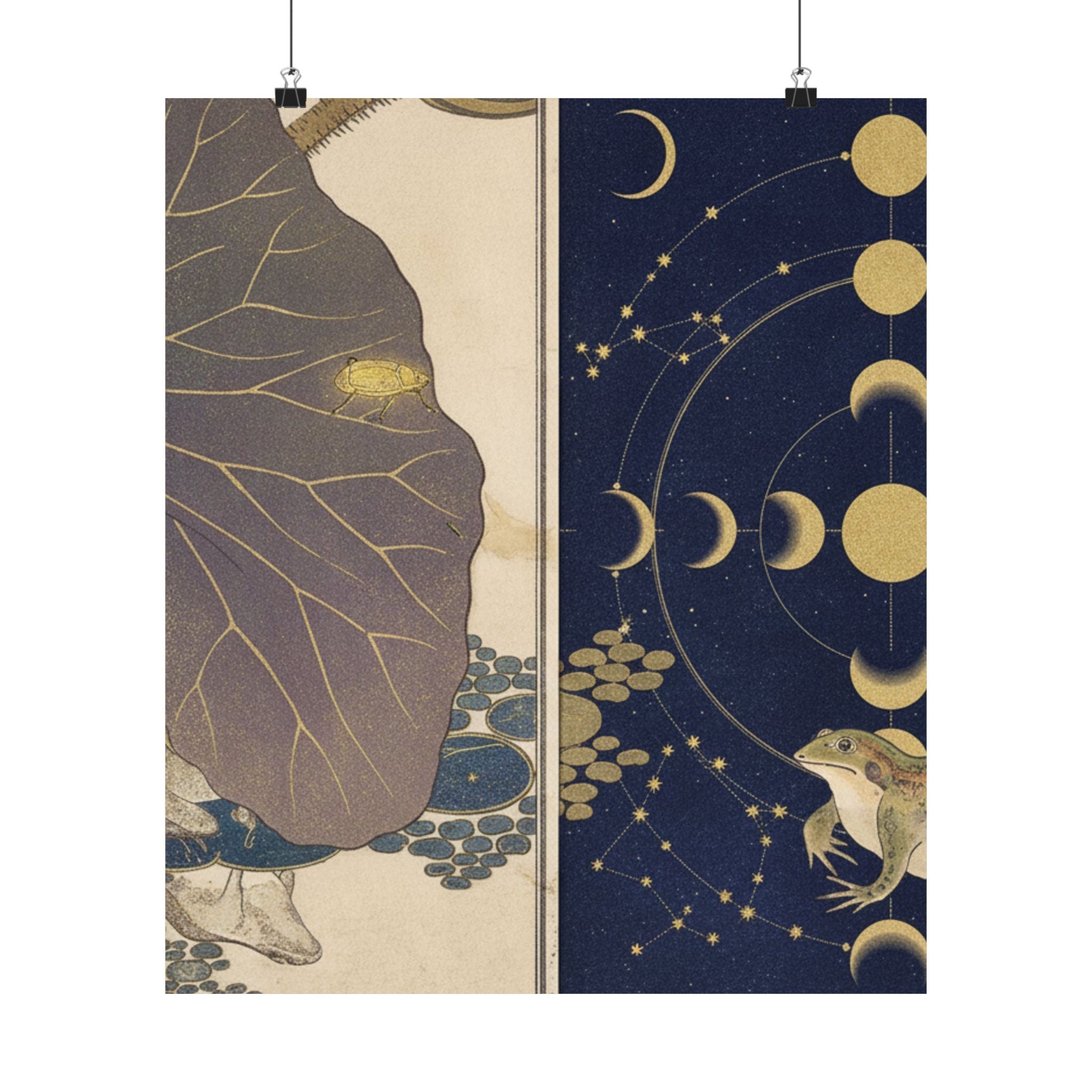 Celestial — Frog (Kaeru); Gold Beetle (Kogane Mushi), From The Picture Book Of Crawling Crea — Matte Poster