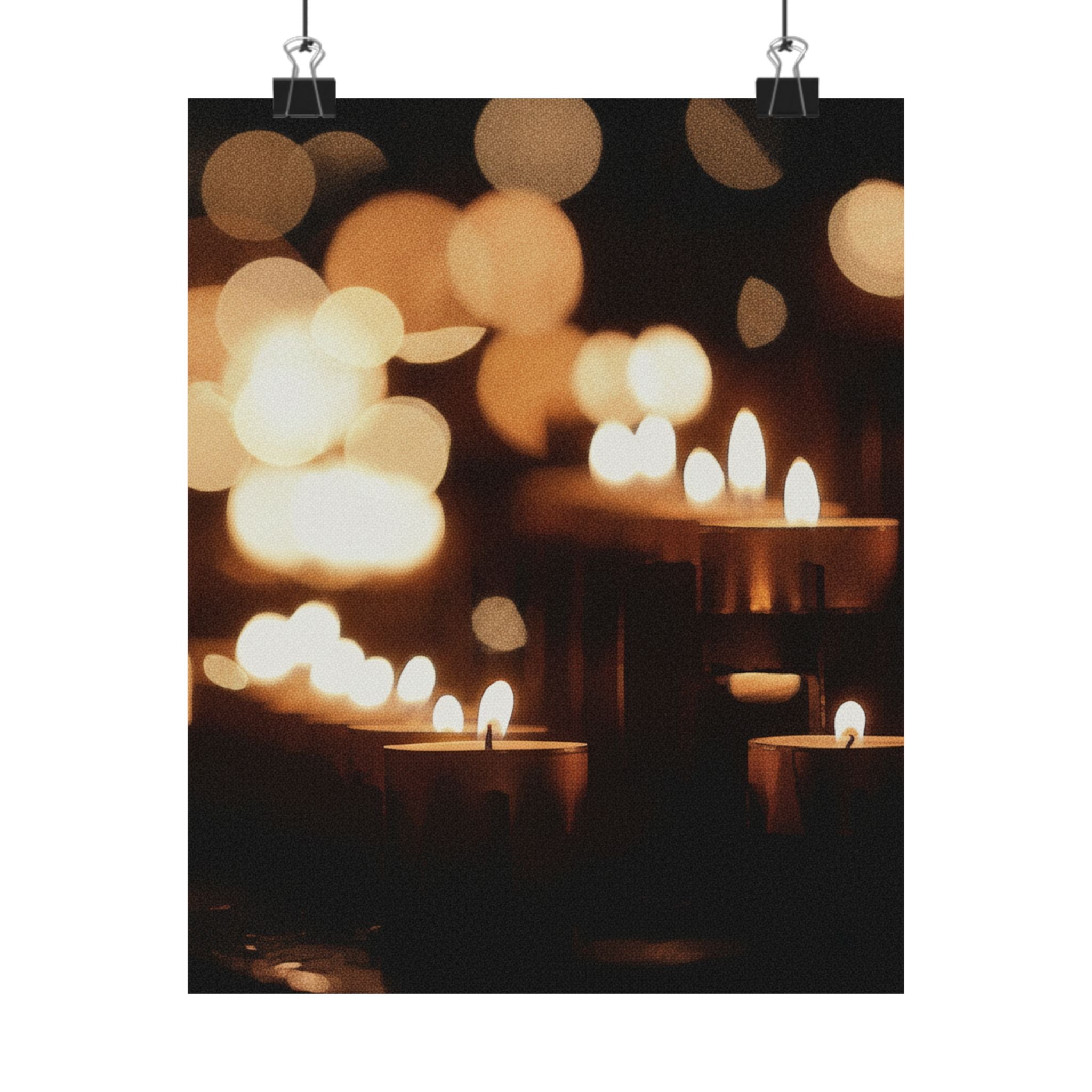 Southern Sunset — Candle — Matte Poster