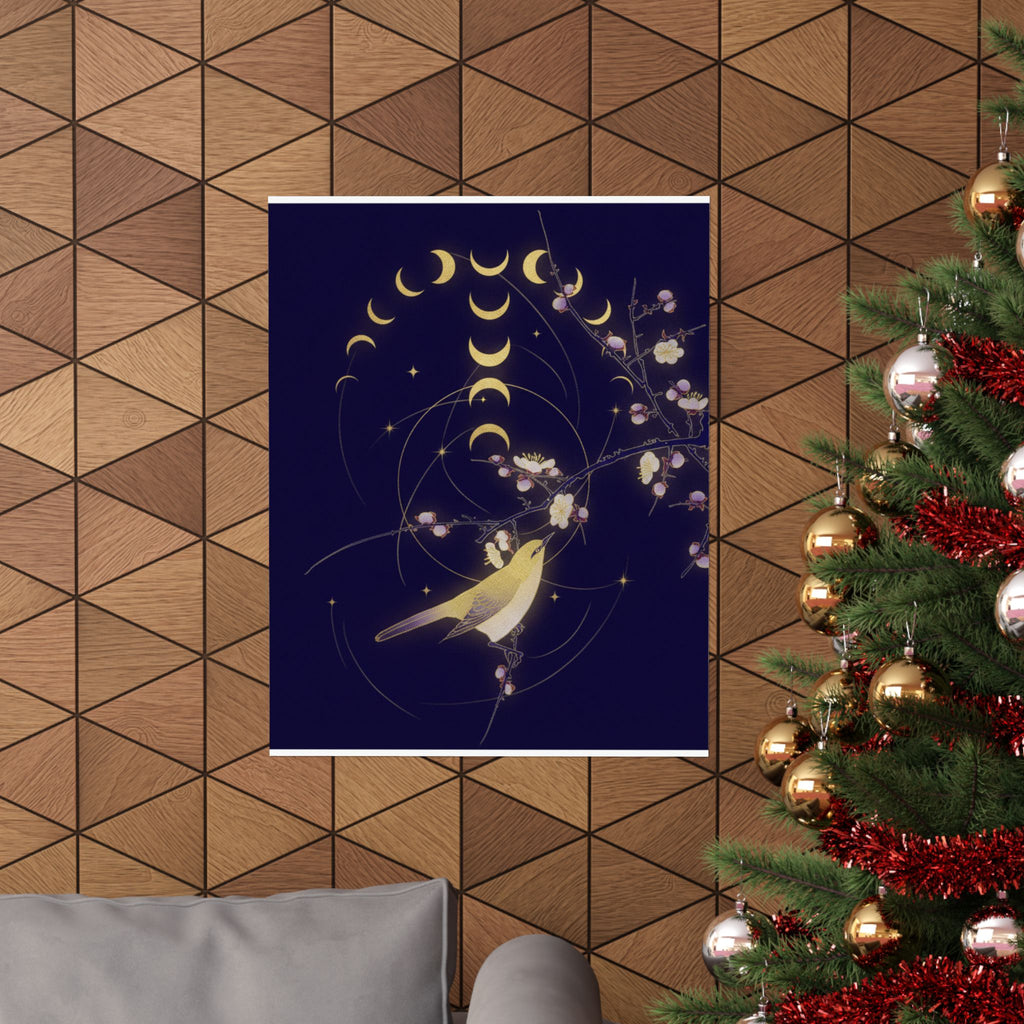 Celestial — New Moon; Nightingale On A Plum Branch — Matte Poster
