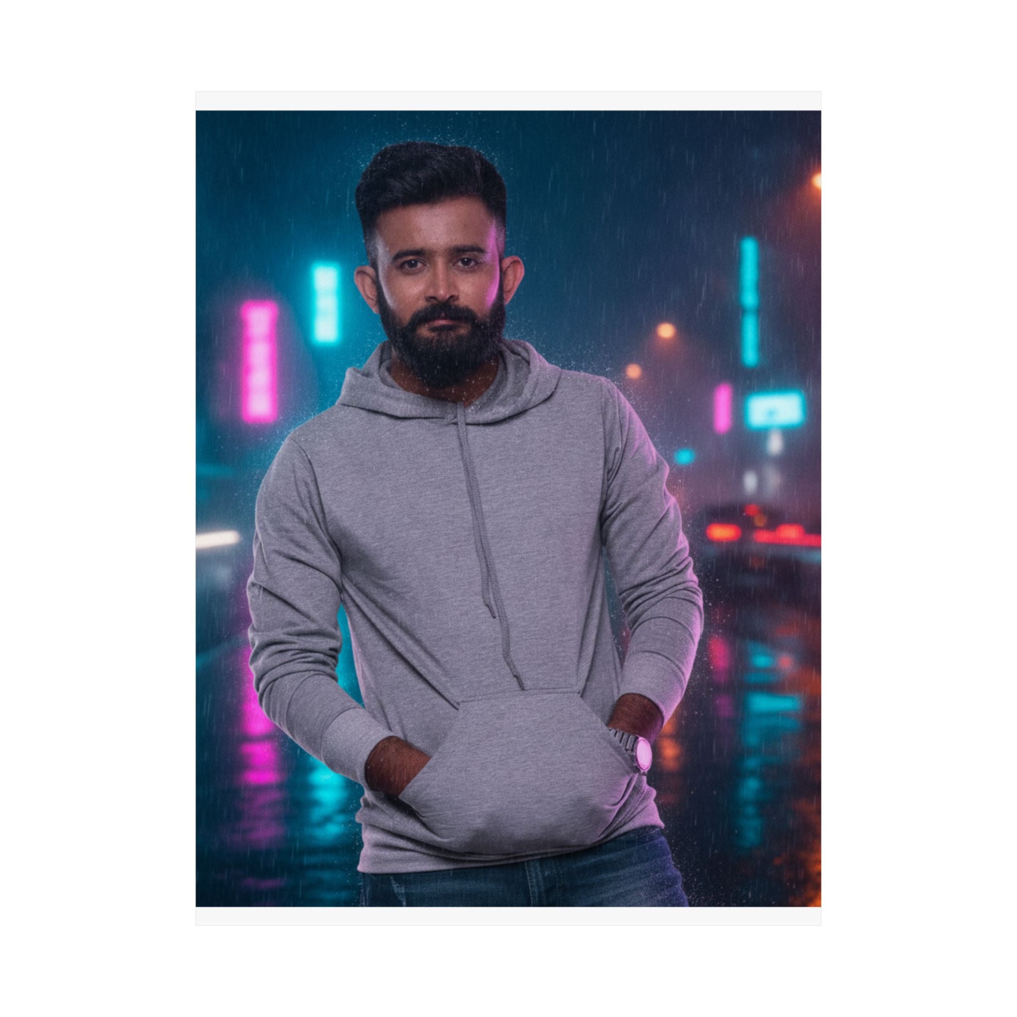 Neon Noir — Person — Matte Poster
