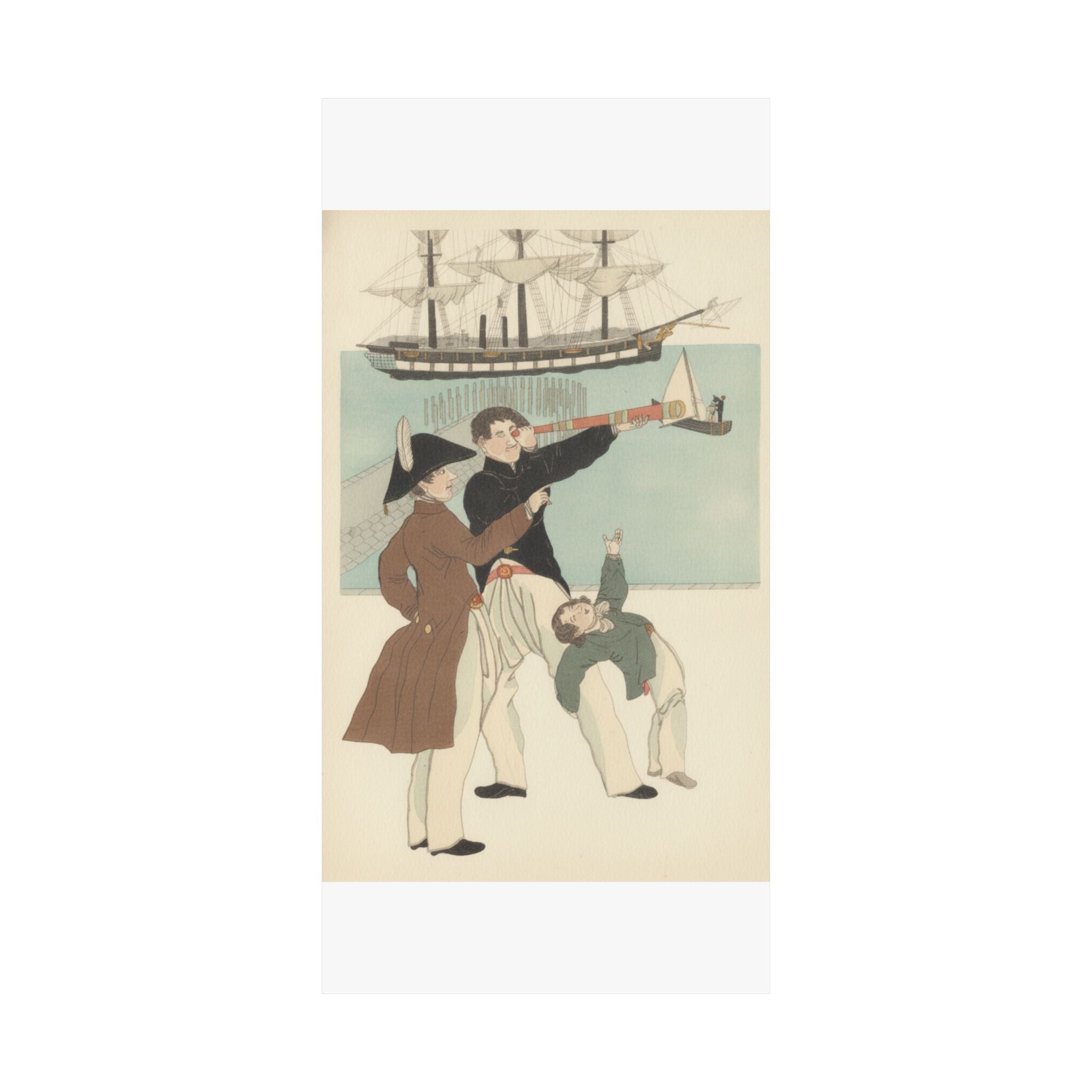 Botanical — Russians Enjoying A Holiday In Yokohama (Yokohama Kyūjitsu Roshiajin Yūkō) — Matte Poster