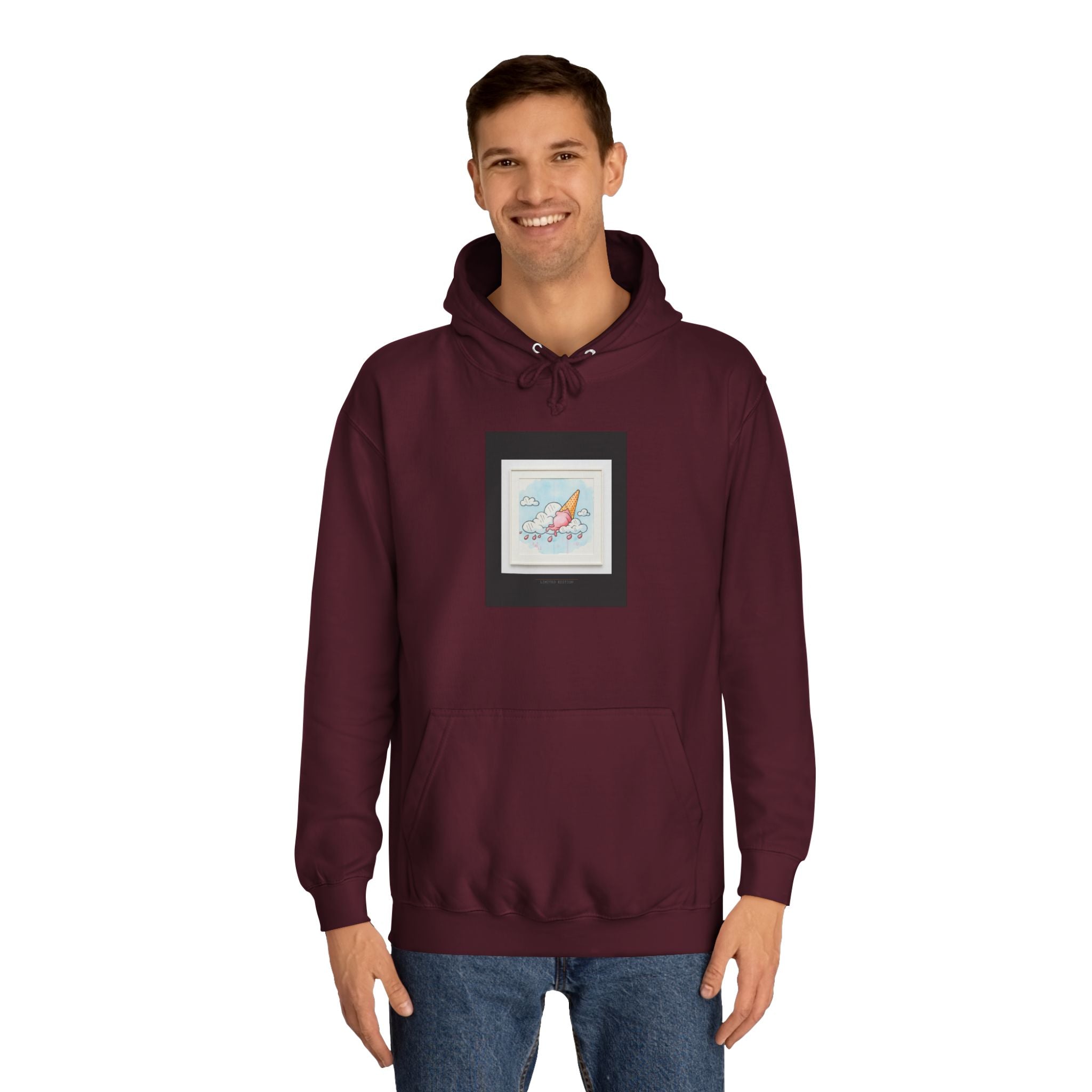 Melting Ice Cream Cloud Watercolour Pullover Hoodie