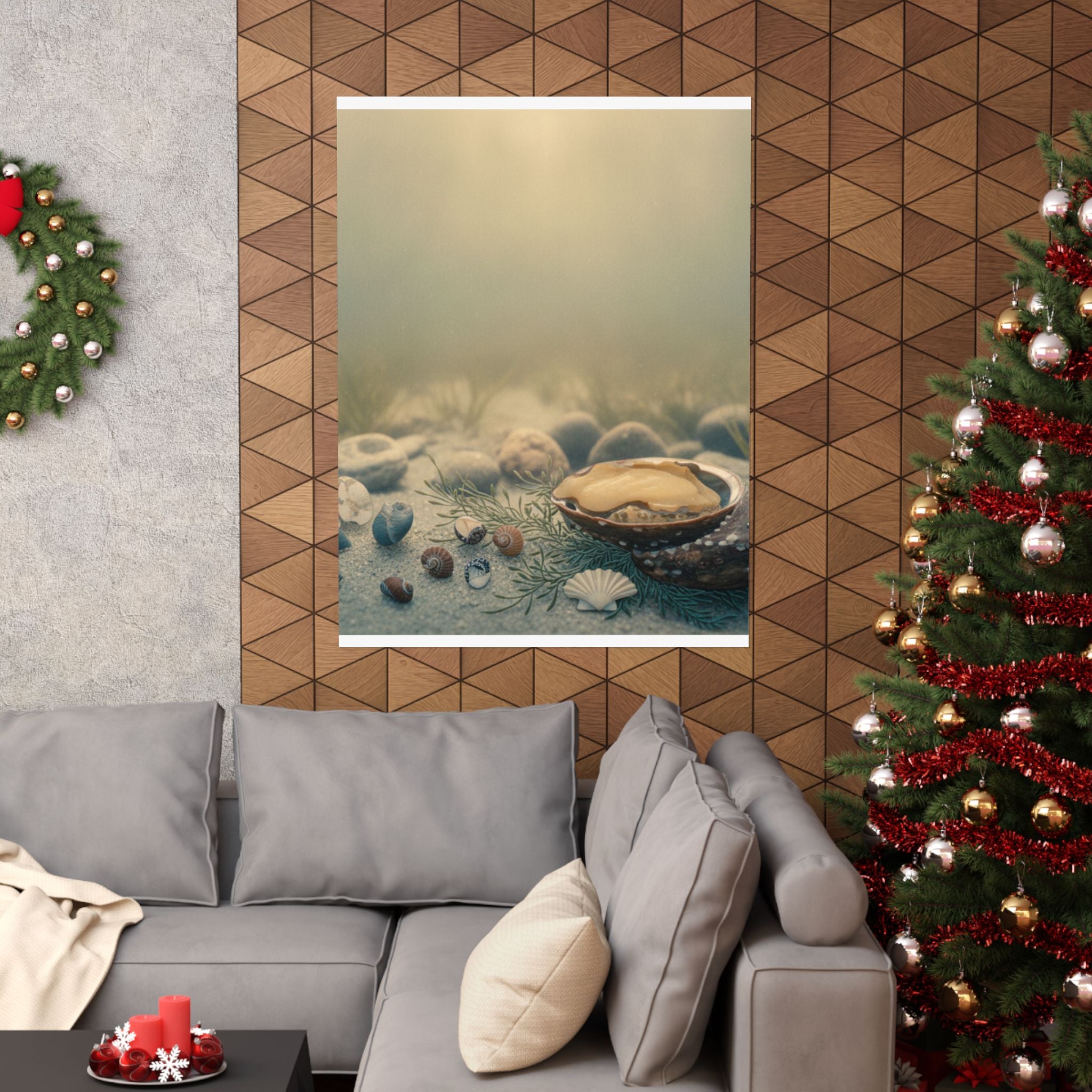 Scenic Nature — Shells Under Water — Matte Poster