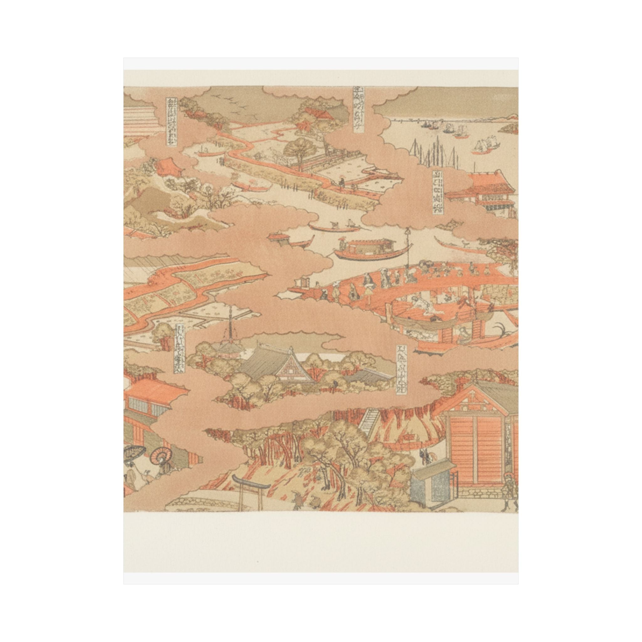 Watercolor — Edo Hakkei No Zu — Matte Poster